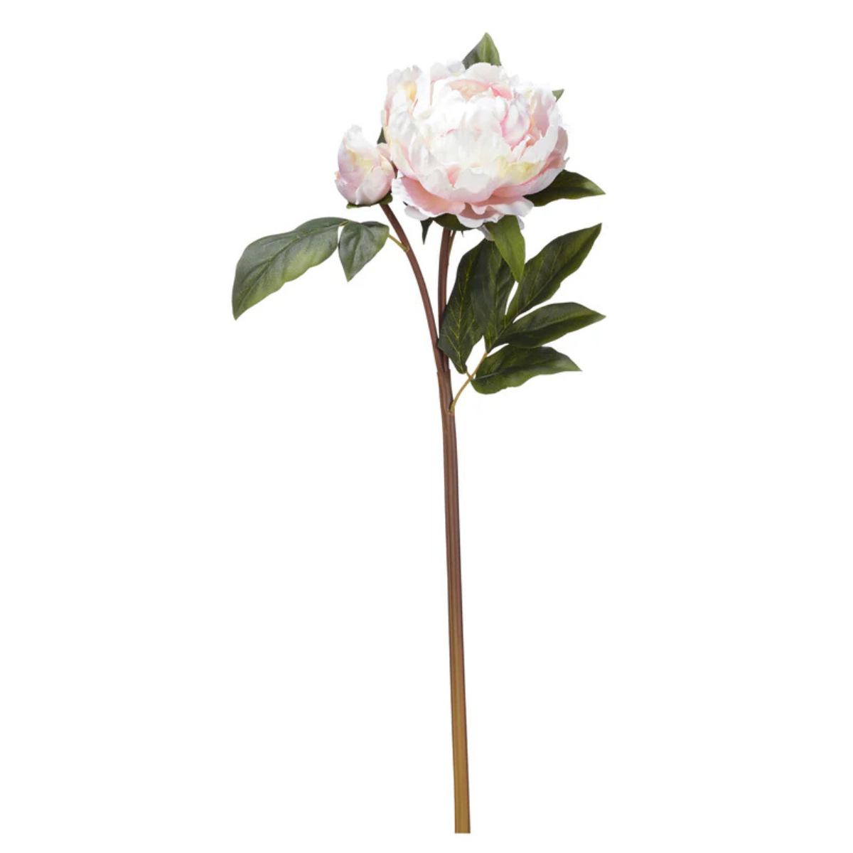 Faux pink Peony Stem