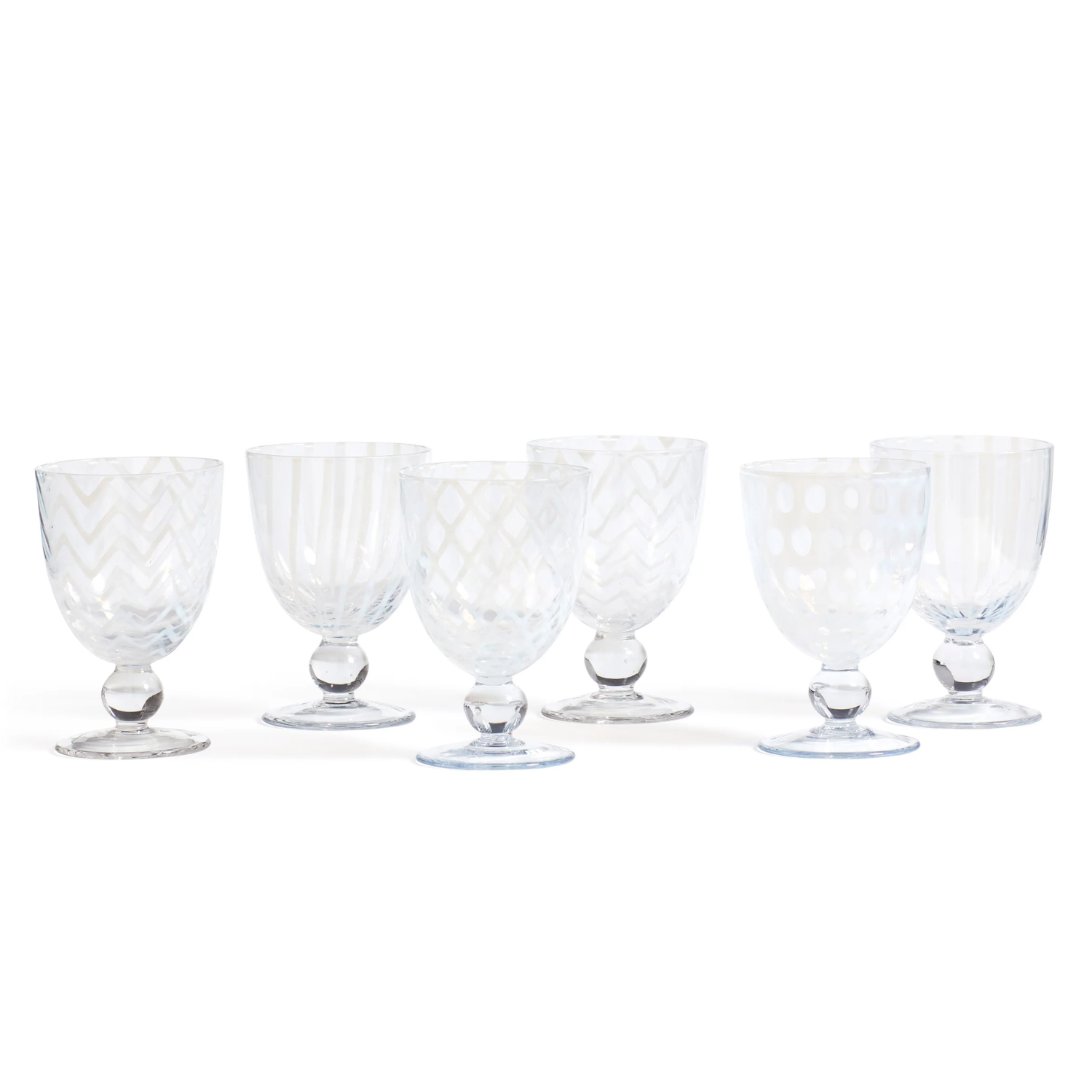 oka patterned small wine glasses