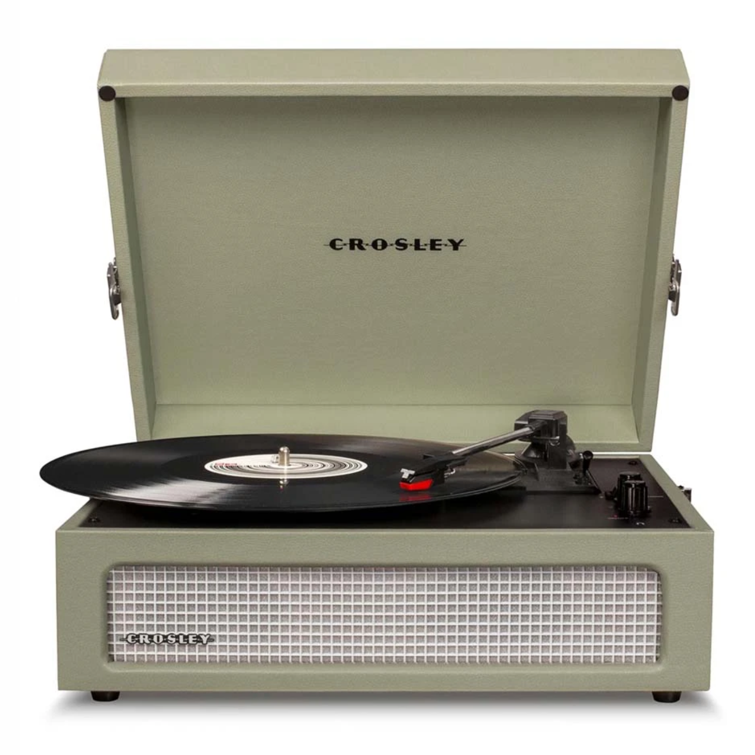 sage green crosley record player