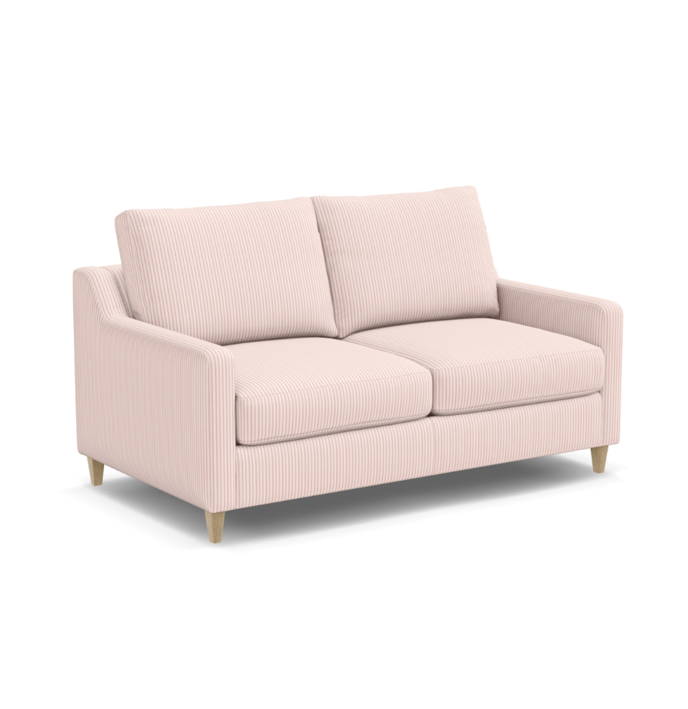 andrew martin custom sofa bed pictured in pink stripe