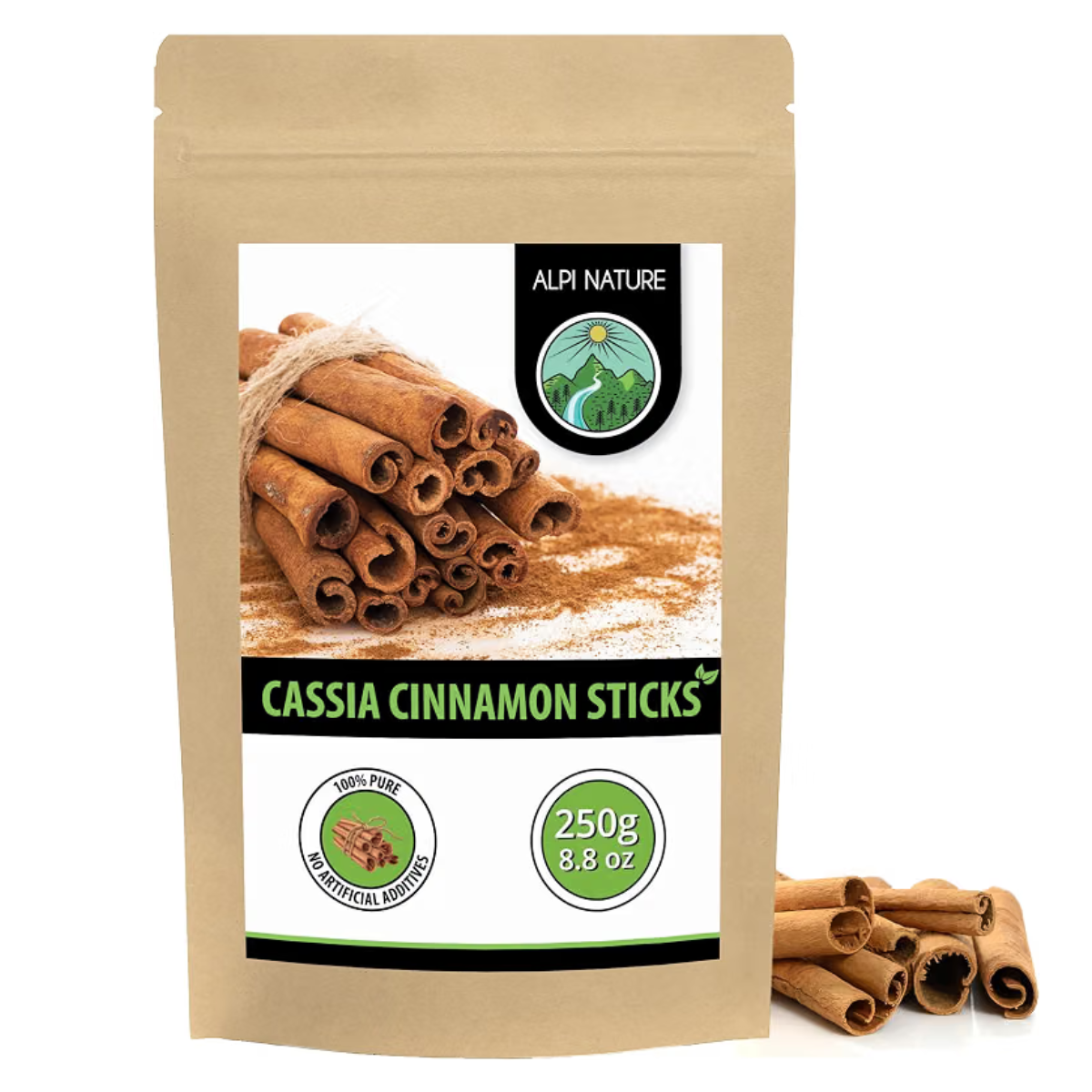 a bag of cinnamon sticks