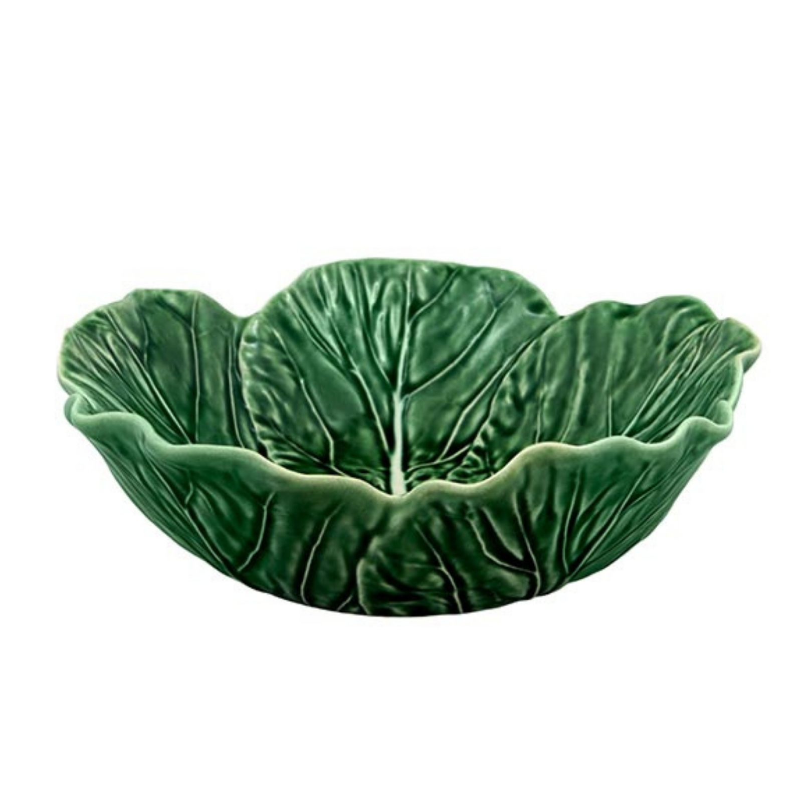 Bordallo Pinheiro Cabbage Bowl pictured in medium on a white background