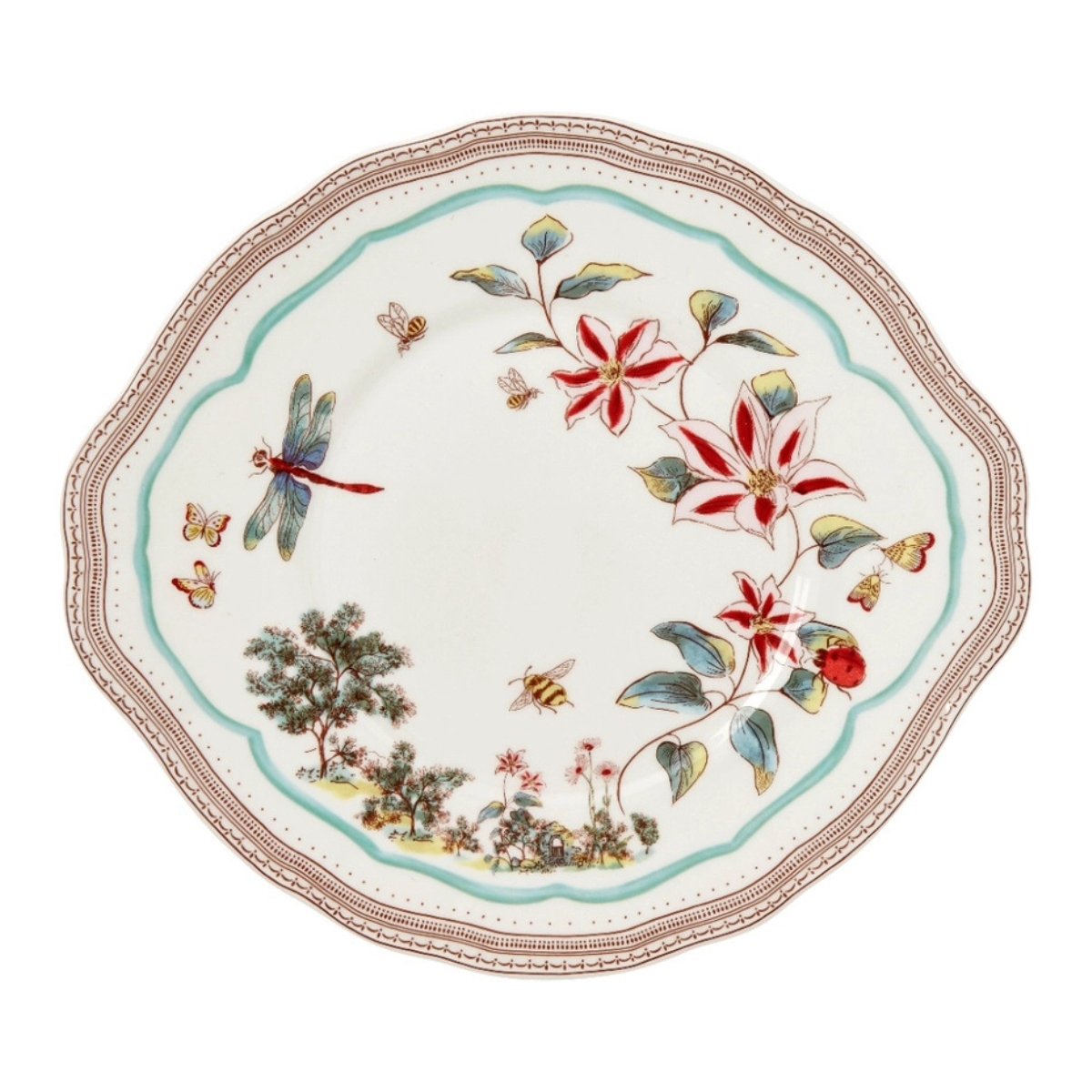a traditional floral plate 