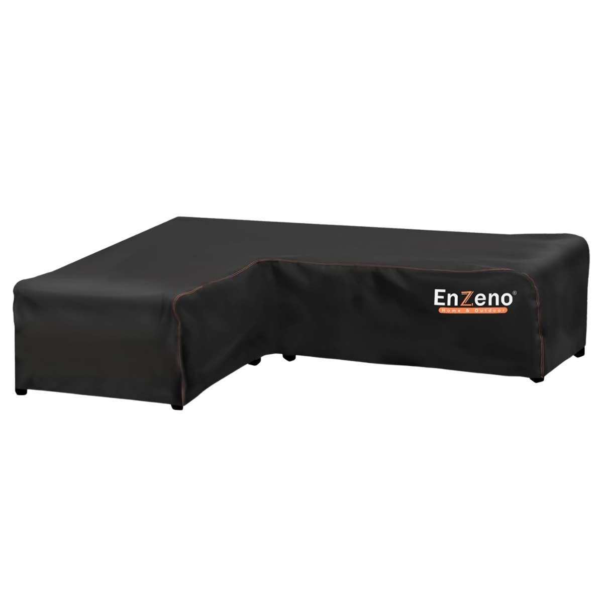a black l shaped garden sofa cover