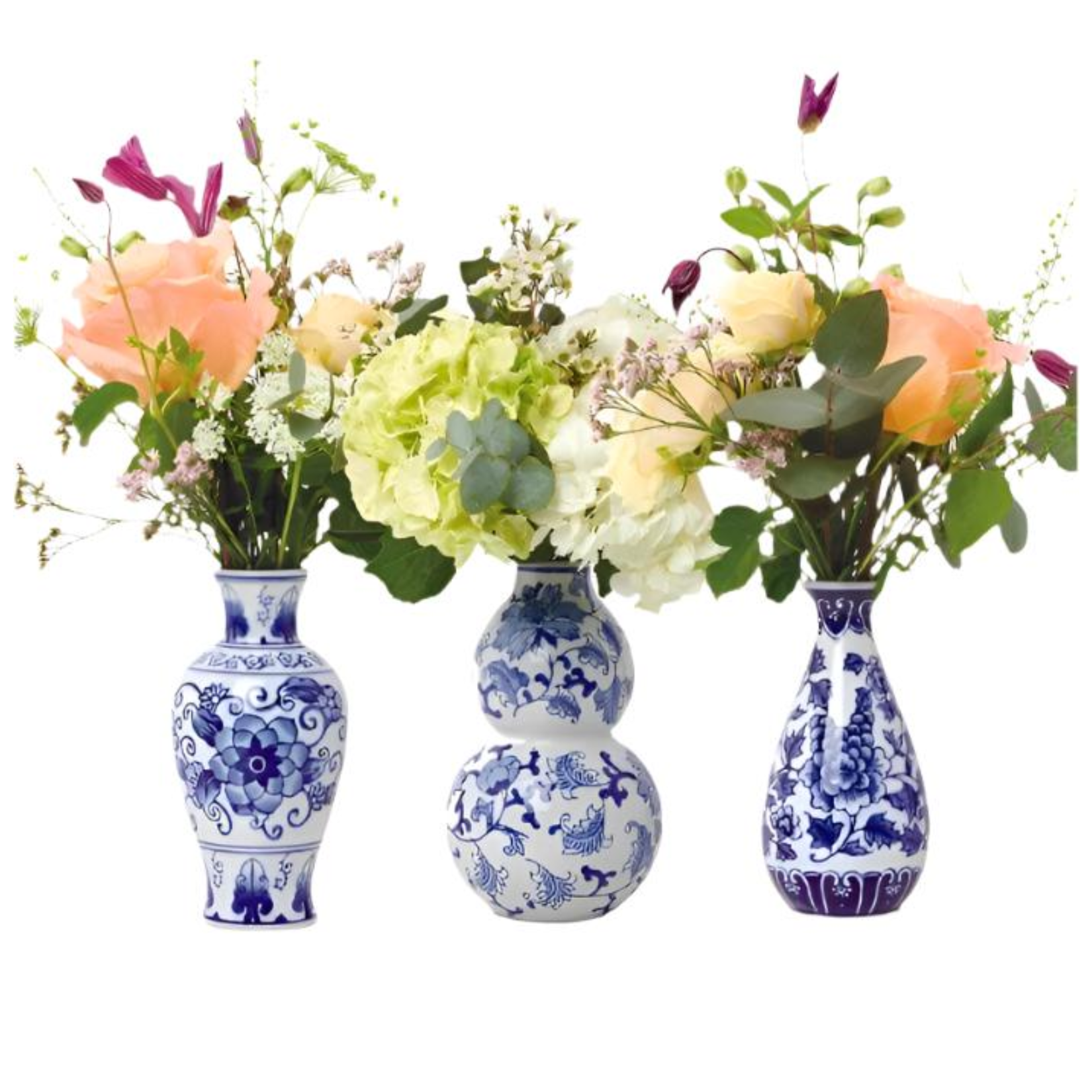 three DELFT vases