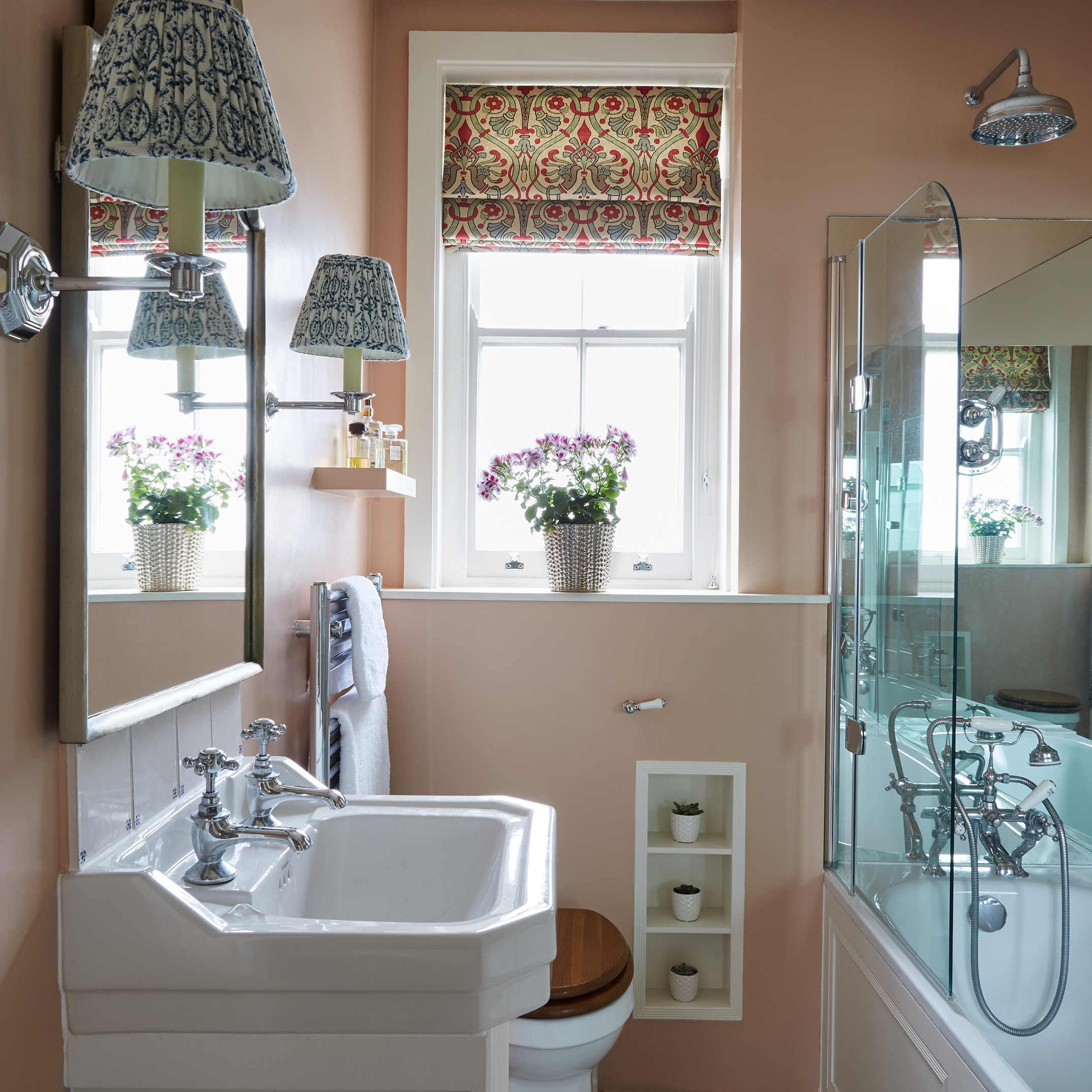 small pale pink bathroom