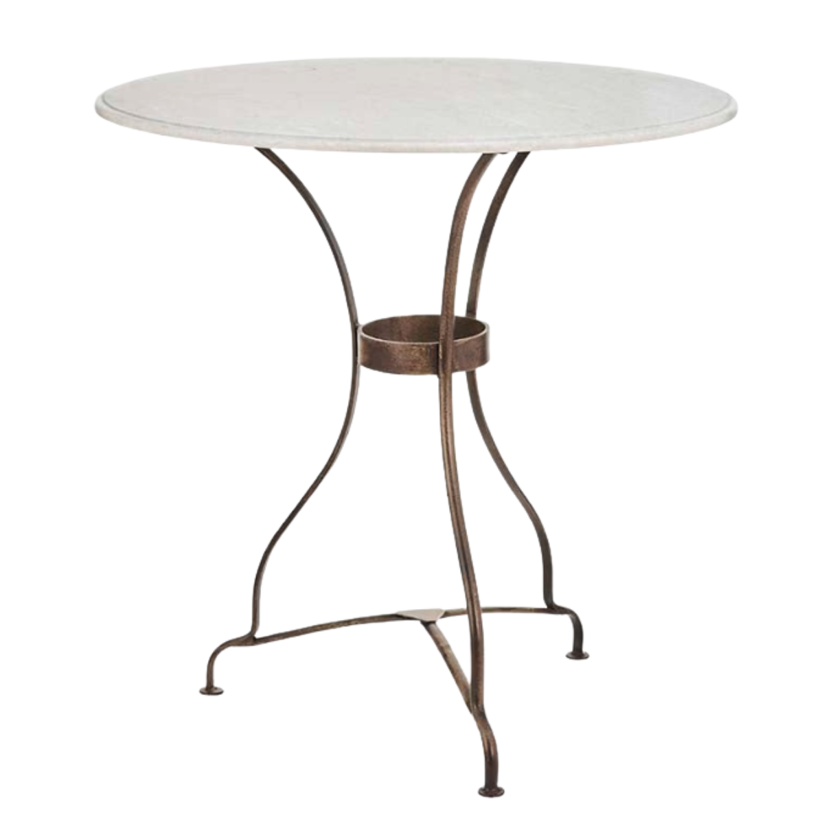 a marble and brass outdoor round table