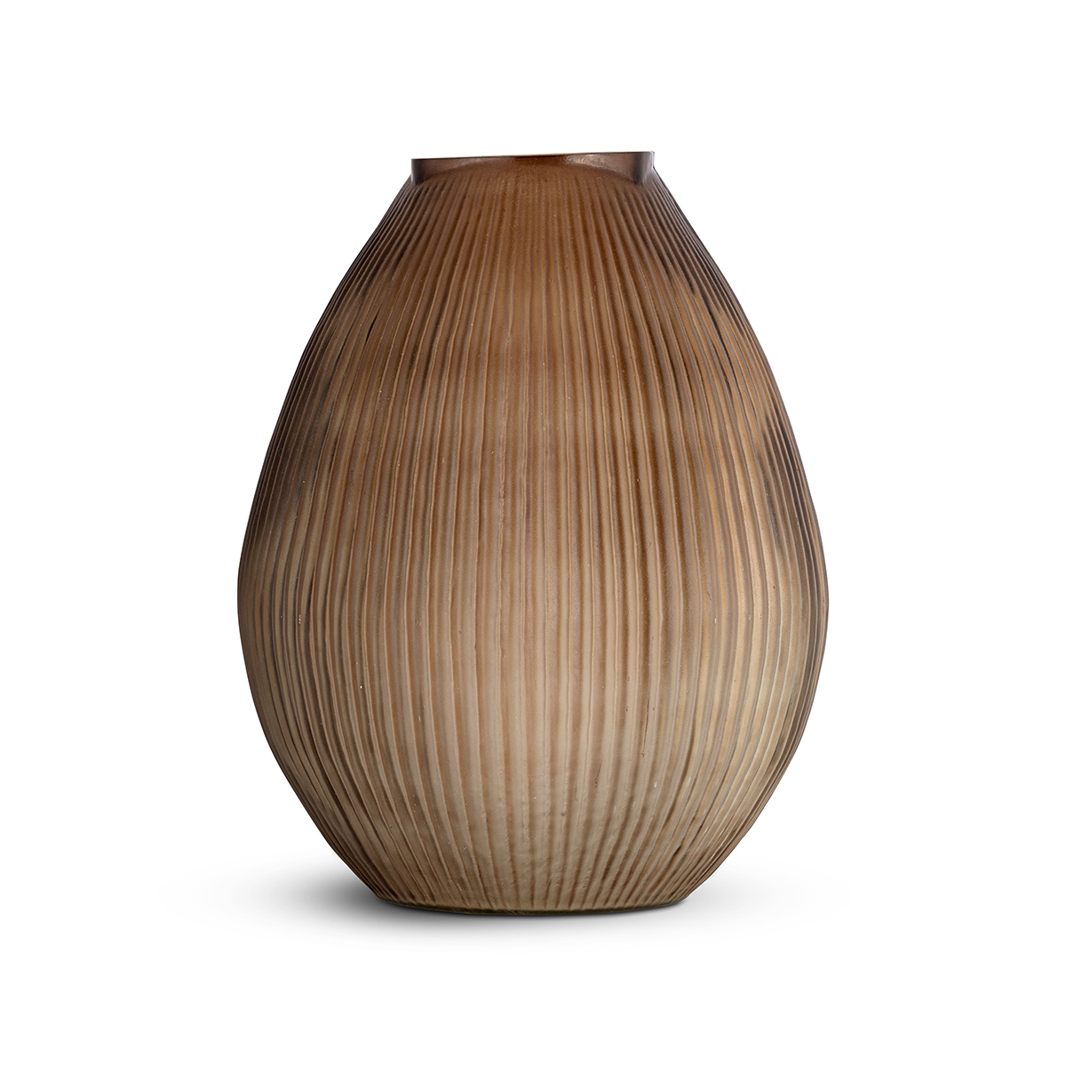 Nkuku Linsy Ribbed Glass Vase