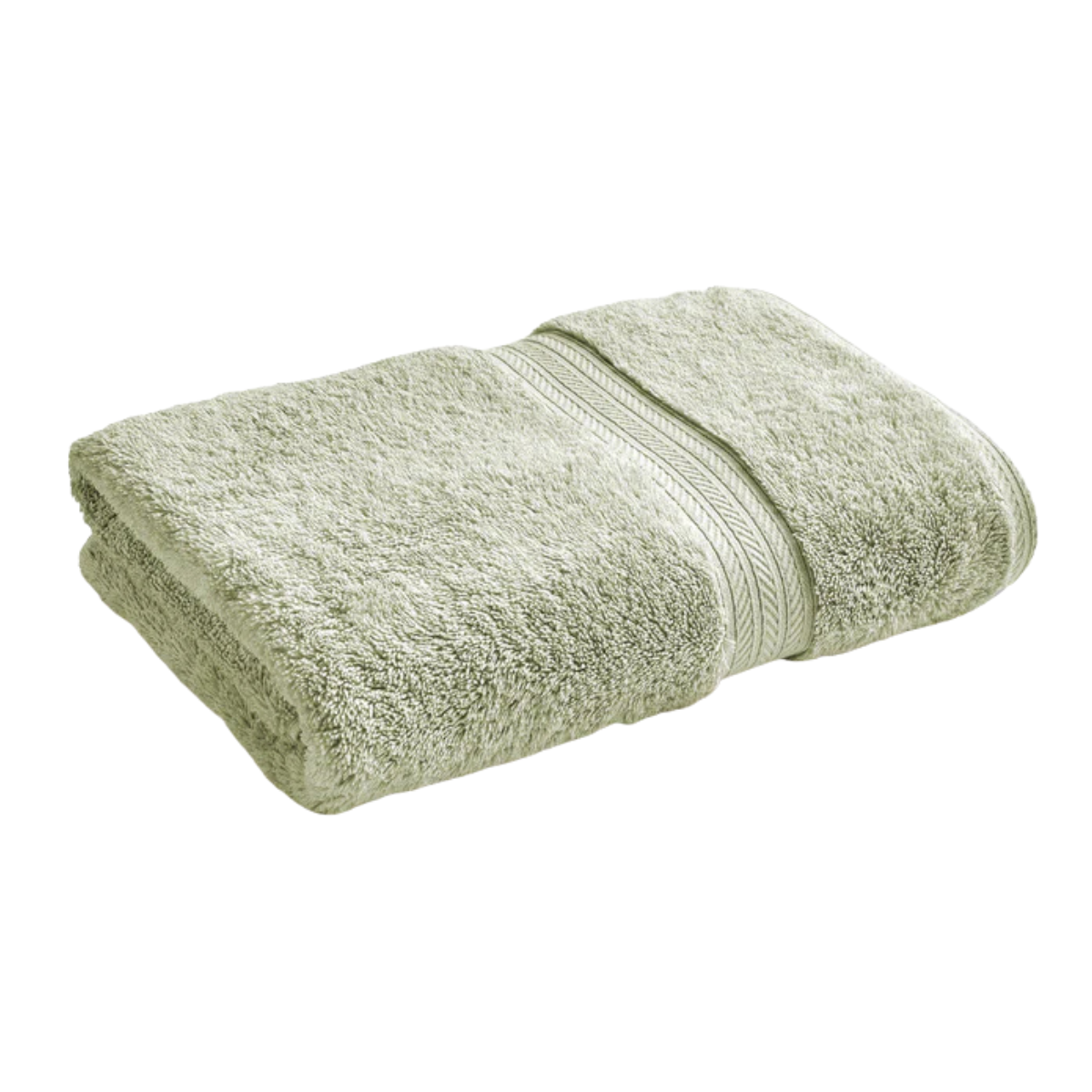 sage green towel folded