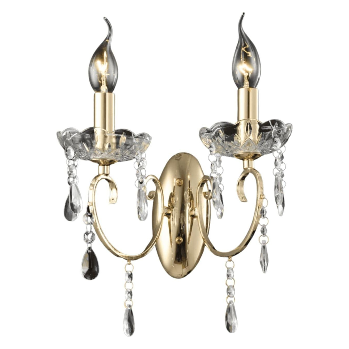 a baroque style gold chandelier sconce
