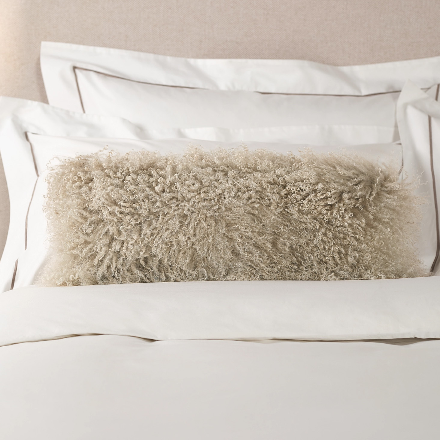 The White Company Tibetan Sheepskin Cushion