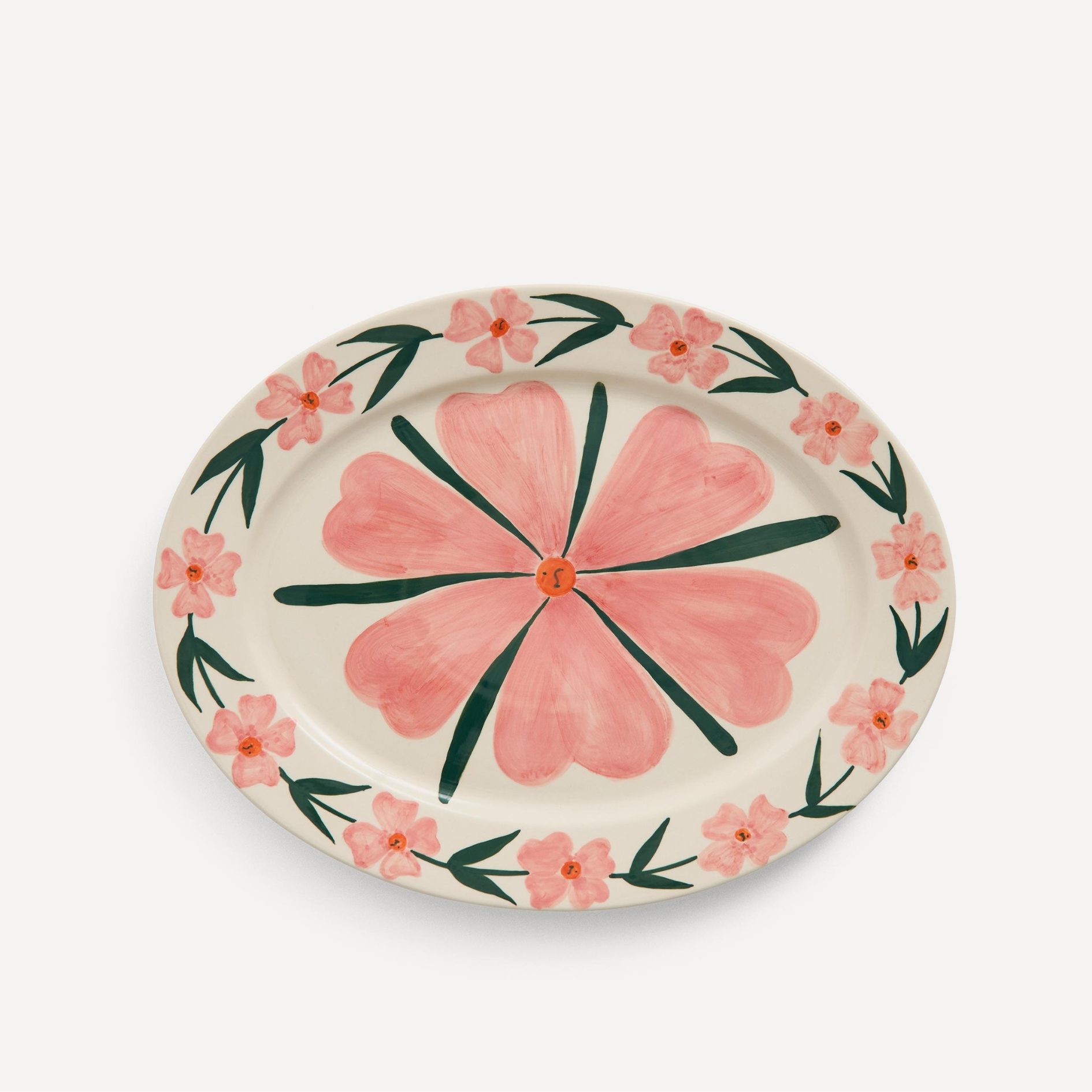 Hay x Emma Kohlmann La Pittura pictured on a white background Oval Serving Platter