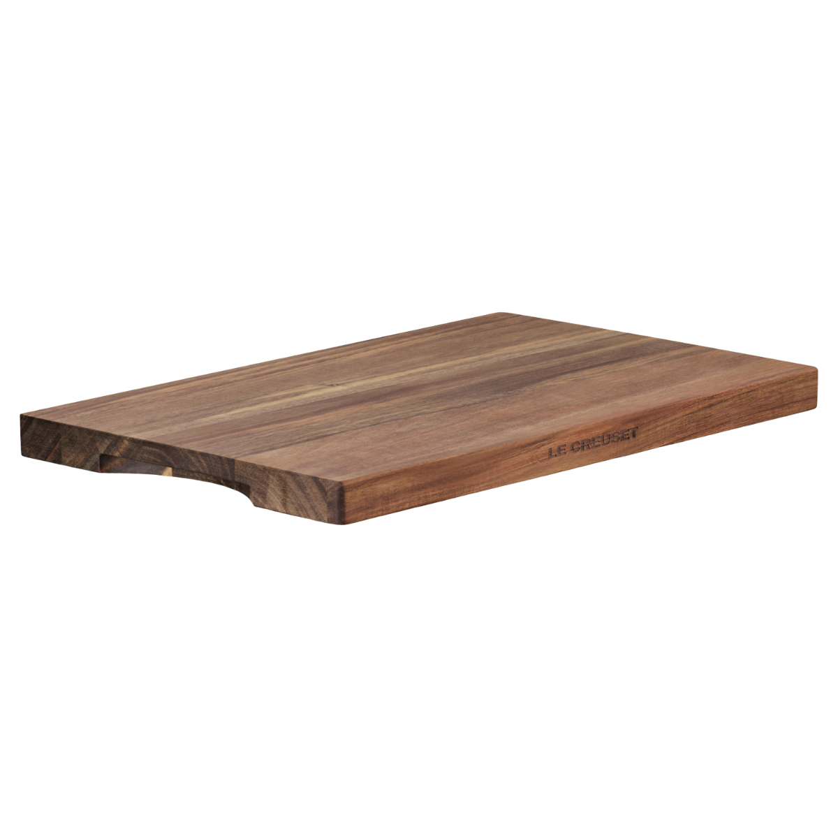 wooden le creuset chopping board