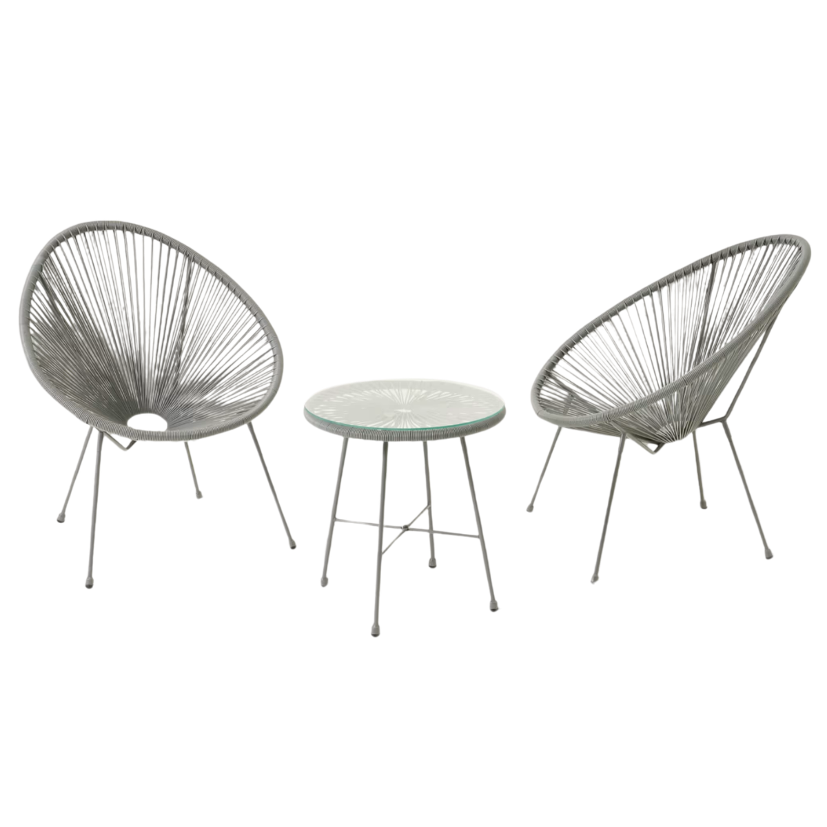 ms grey egg chair bistro set