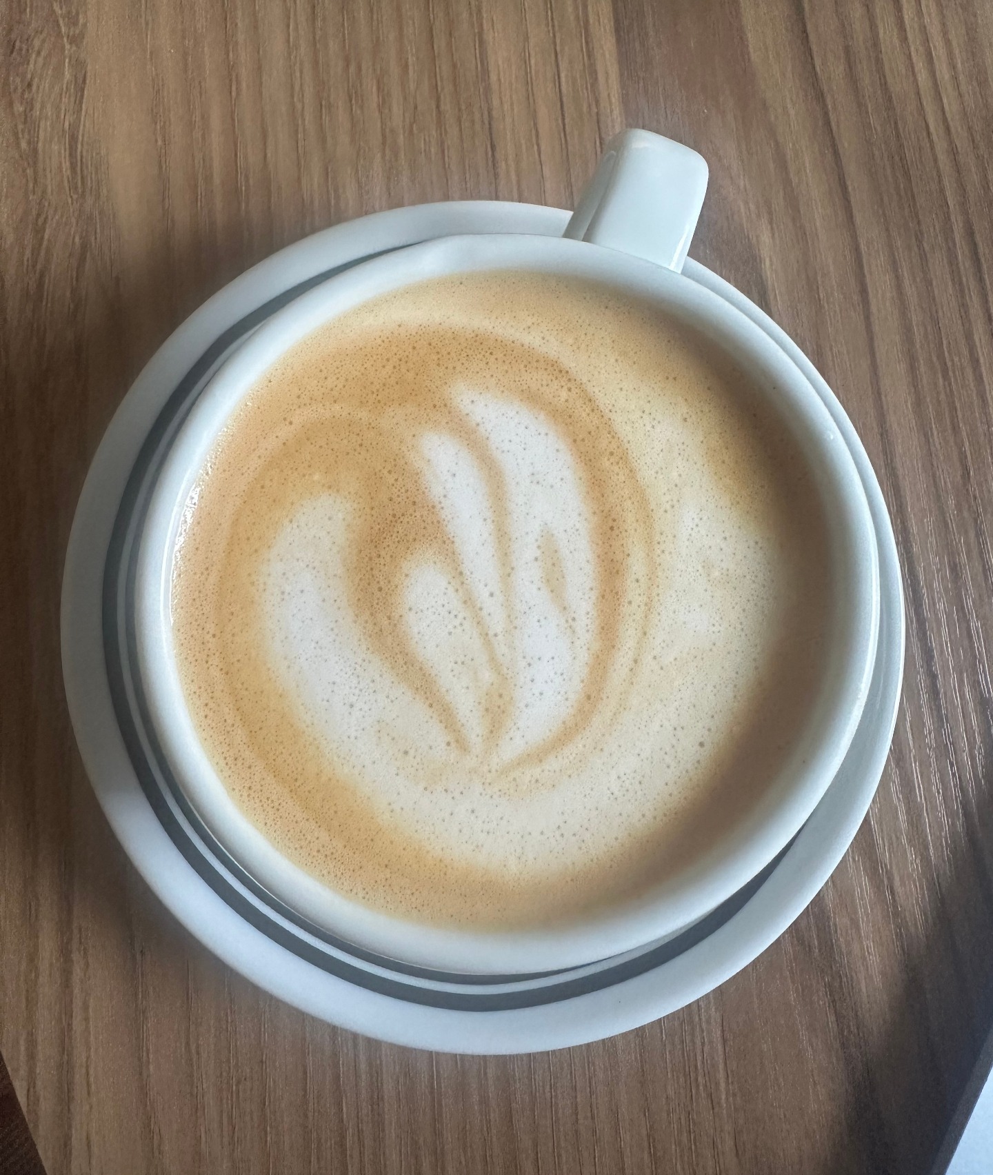 A frothy cappucino made from my Sage coffee machine