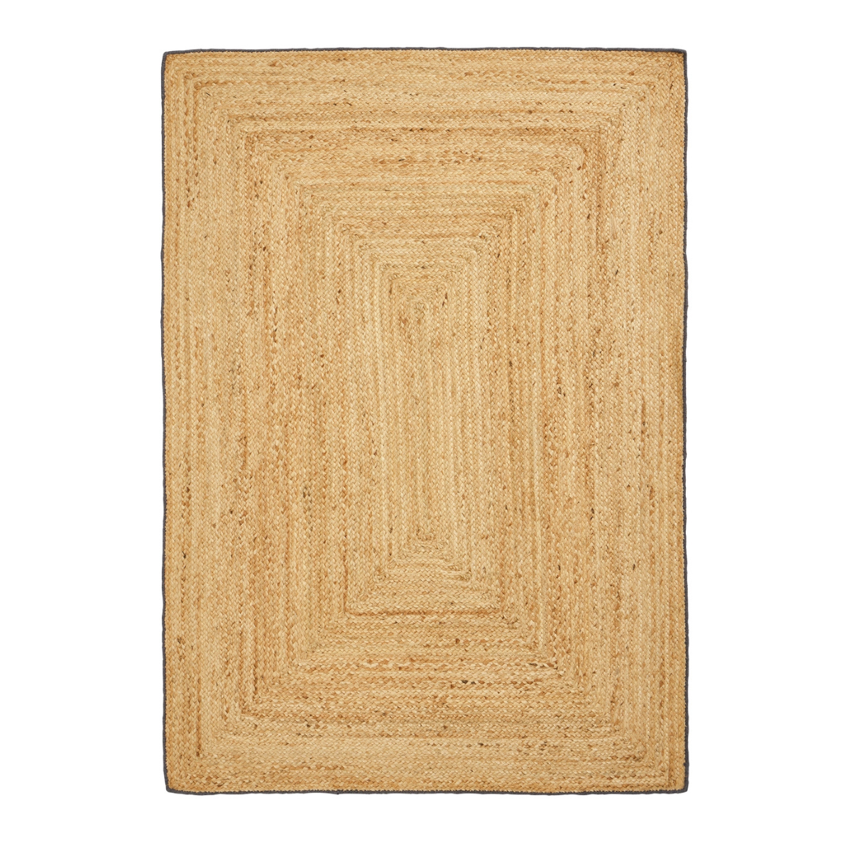 natural jute rug with a grey border