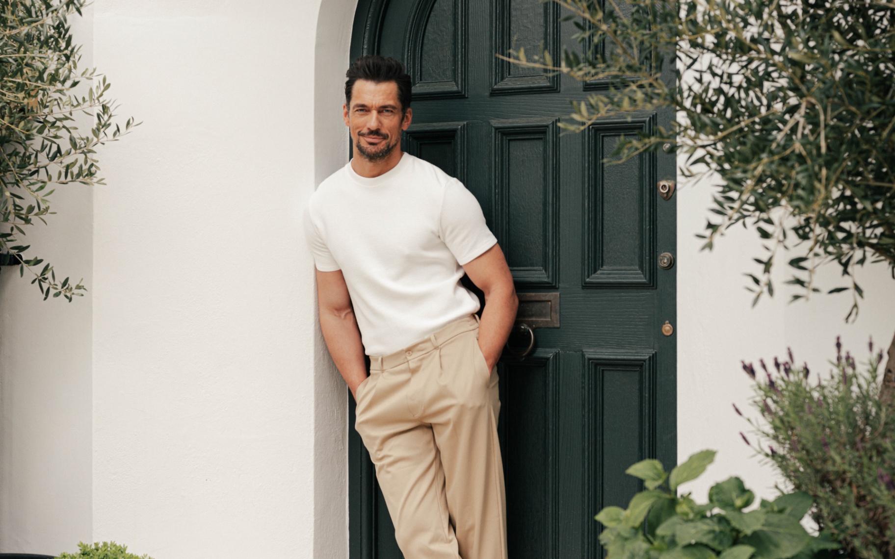 David Gandy pictured outside his home in Richmond london 