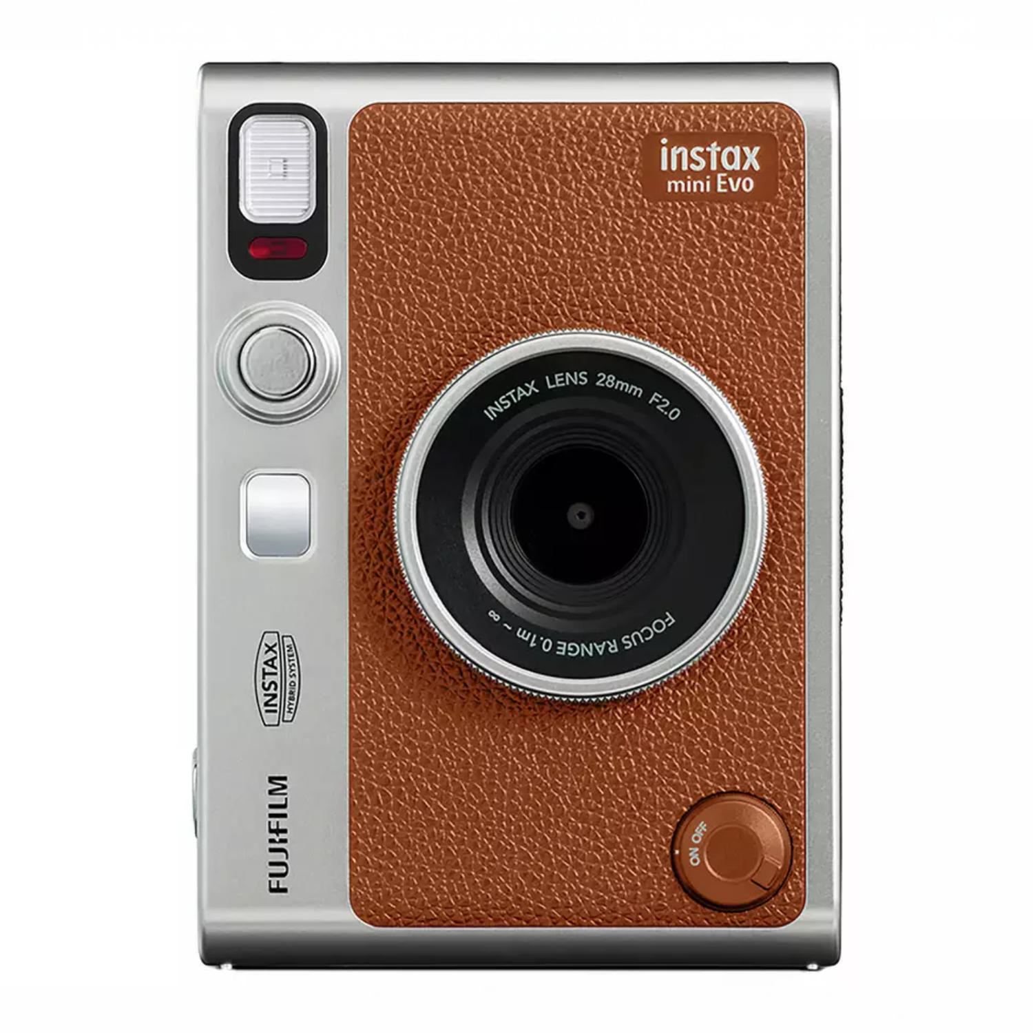brown leather instax camera