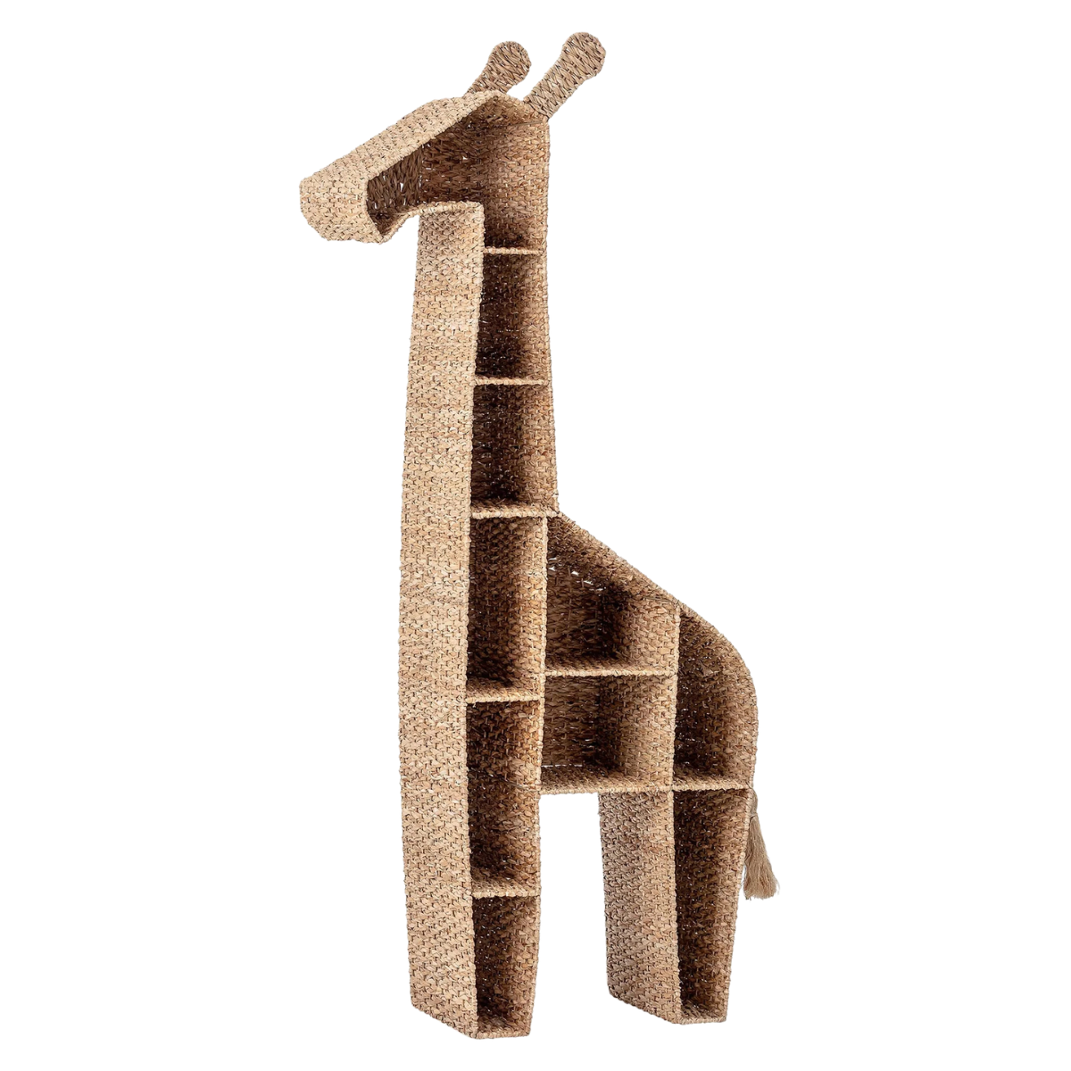 tall woven giraffe shelving unit