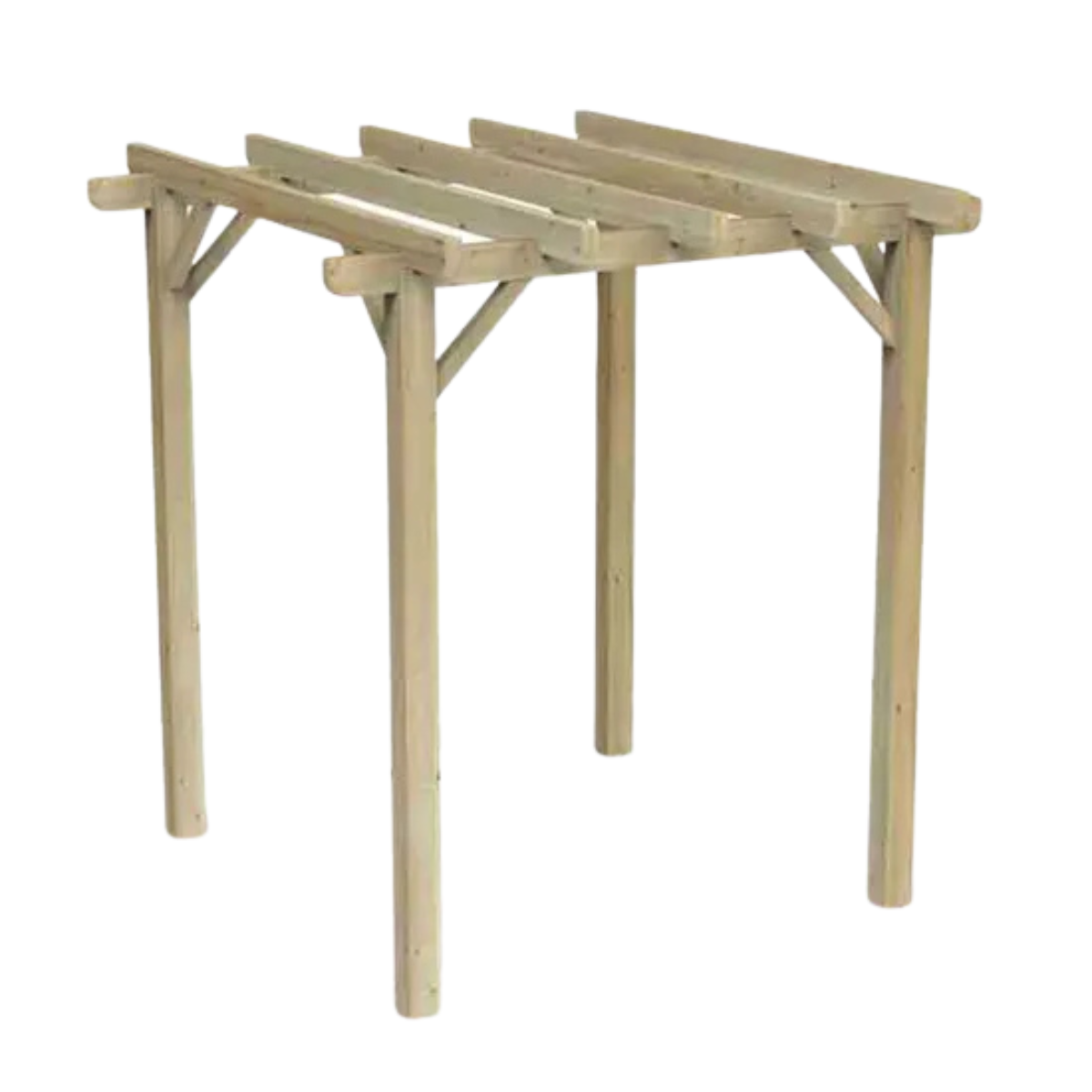 a wooden pergola