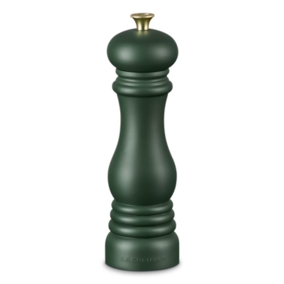 le creuset forest green pepper mill