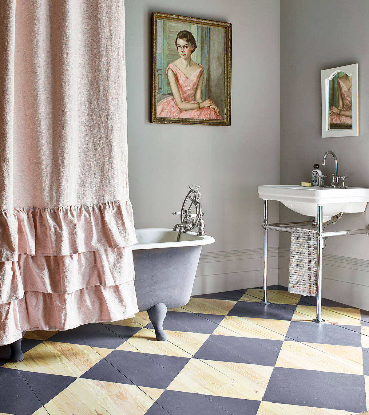 annie sloan bathroom check floor