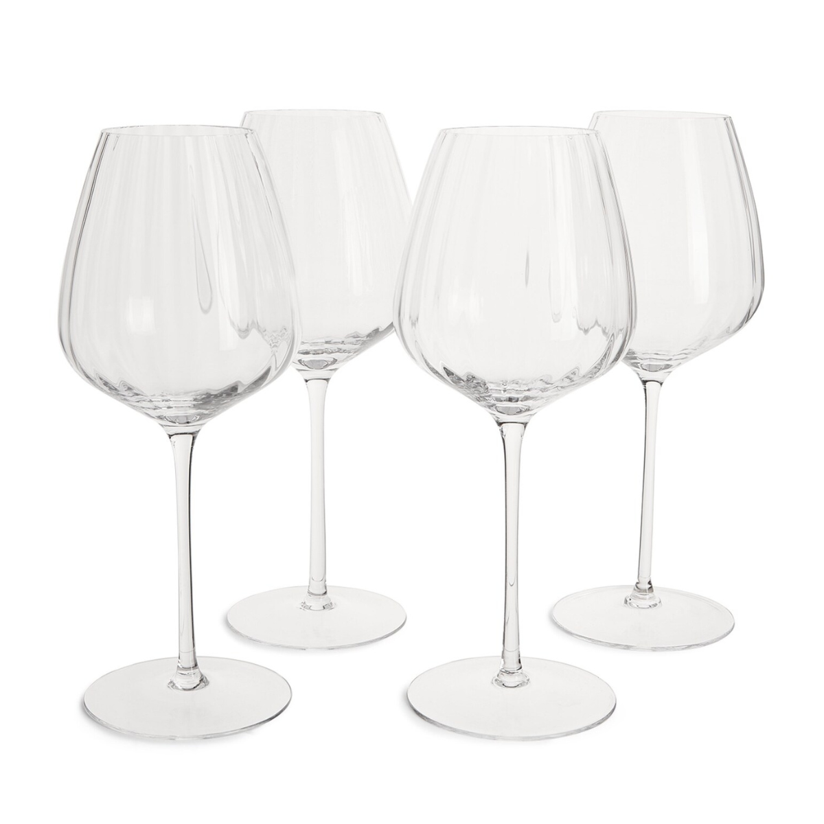 Pembroke scalloped red wine glasses 