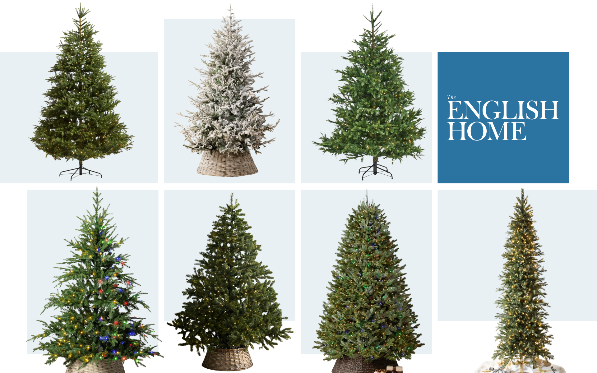 A selection of the best artificial Christmas trees, including pre-lit, flocked, and slim fir and spruce designs.