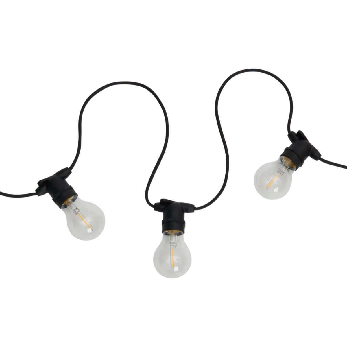 festoon lights with black wiring
