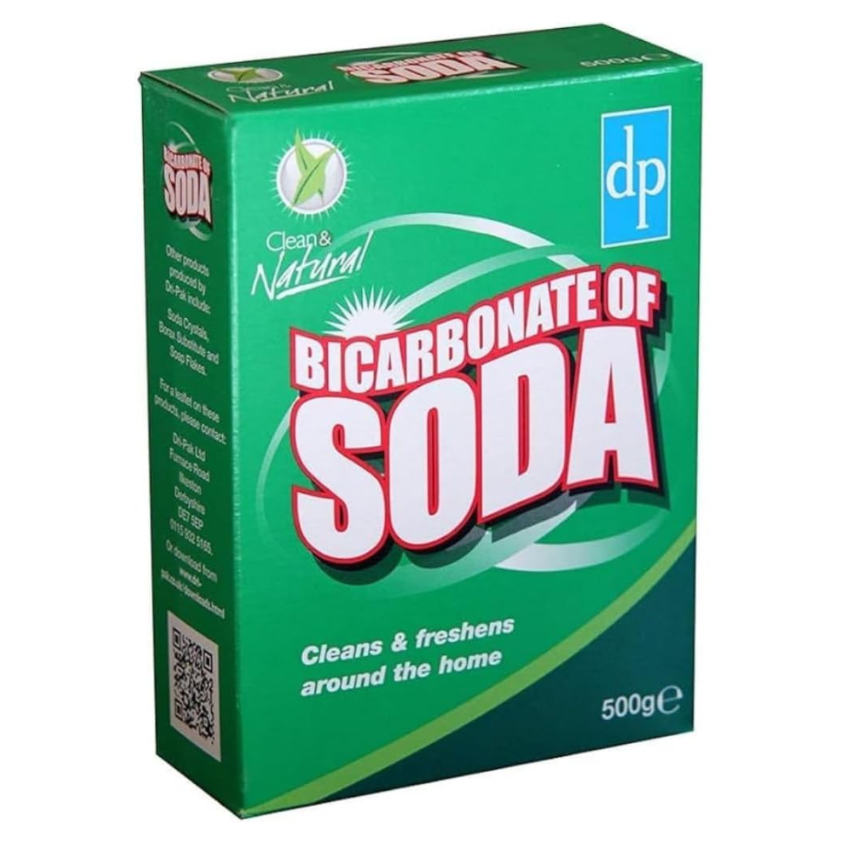 a green box of bicarbonate of soda