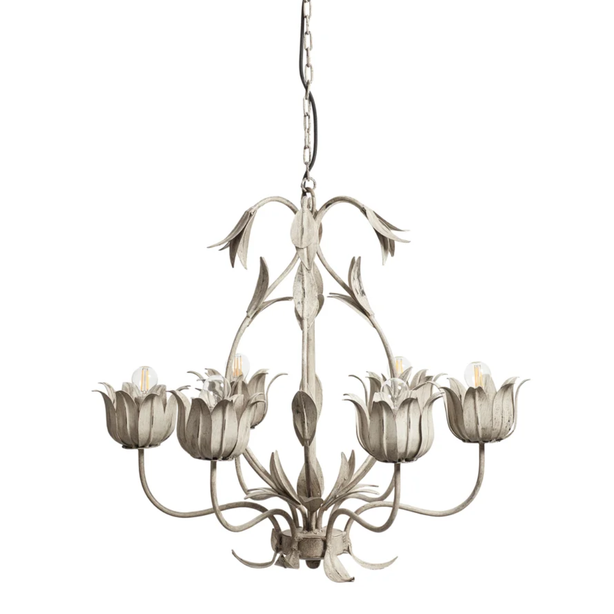 off white ornate floral chandelier