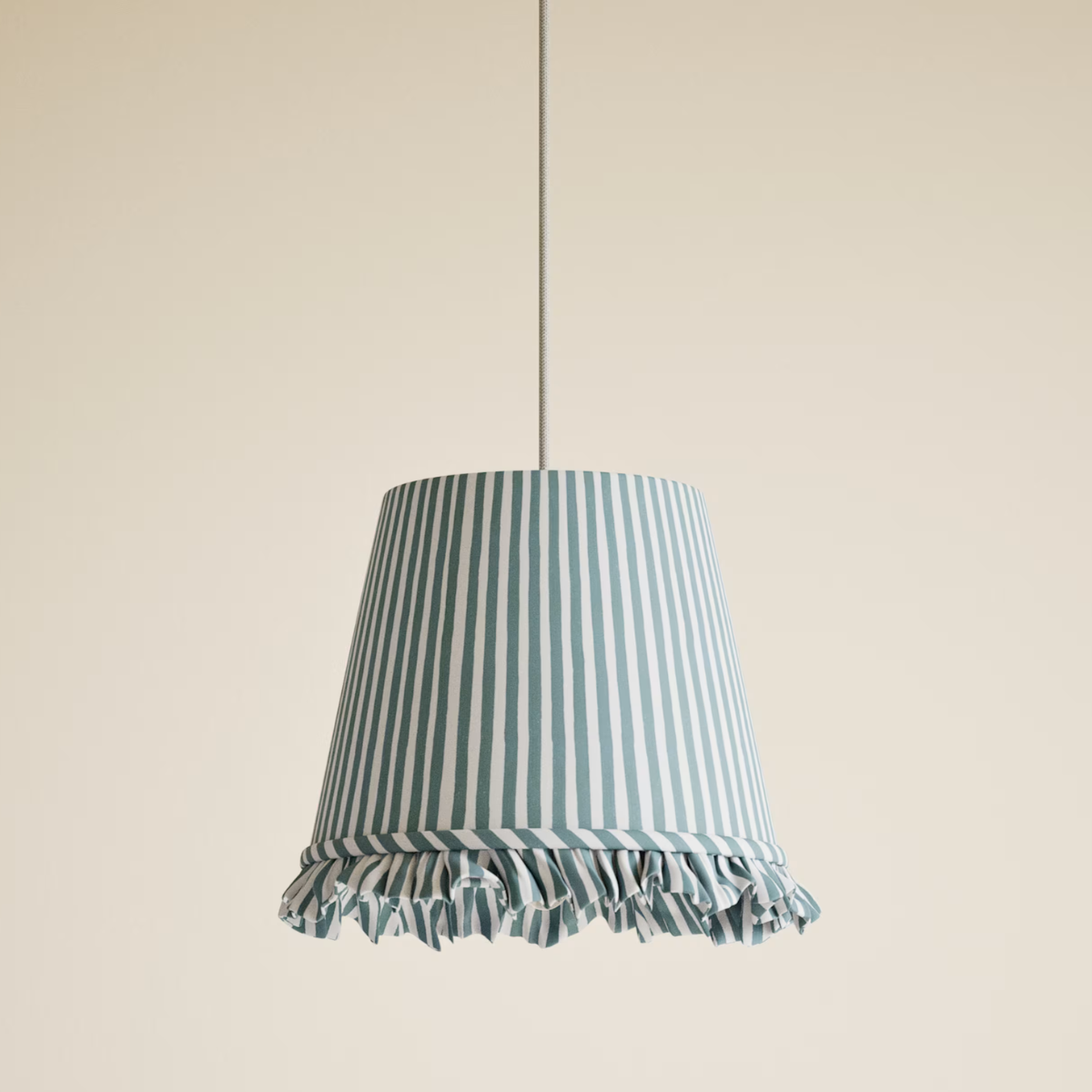 Watercolour Stripe Ruffle Edge Lamp Shade
