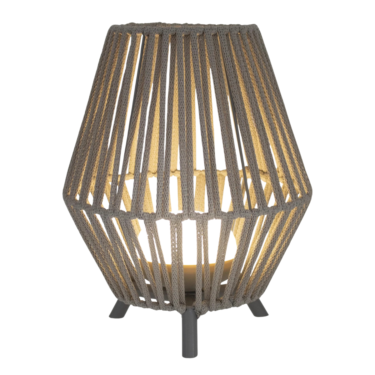 a grey rope style led lantern