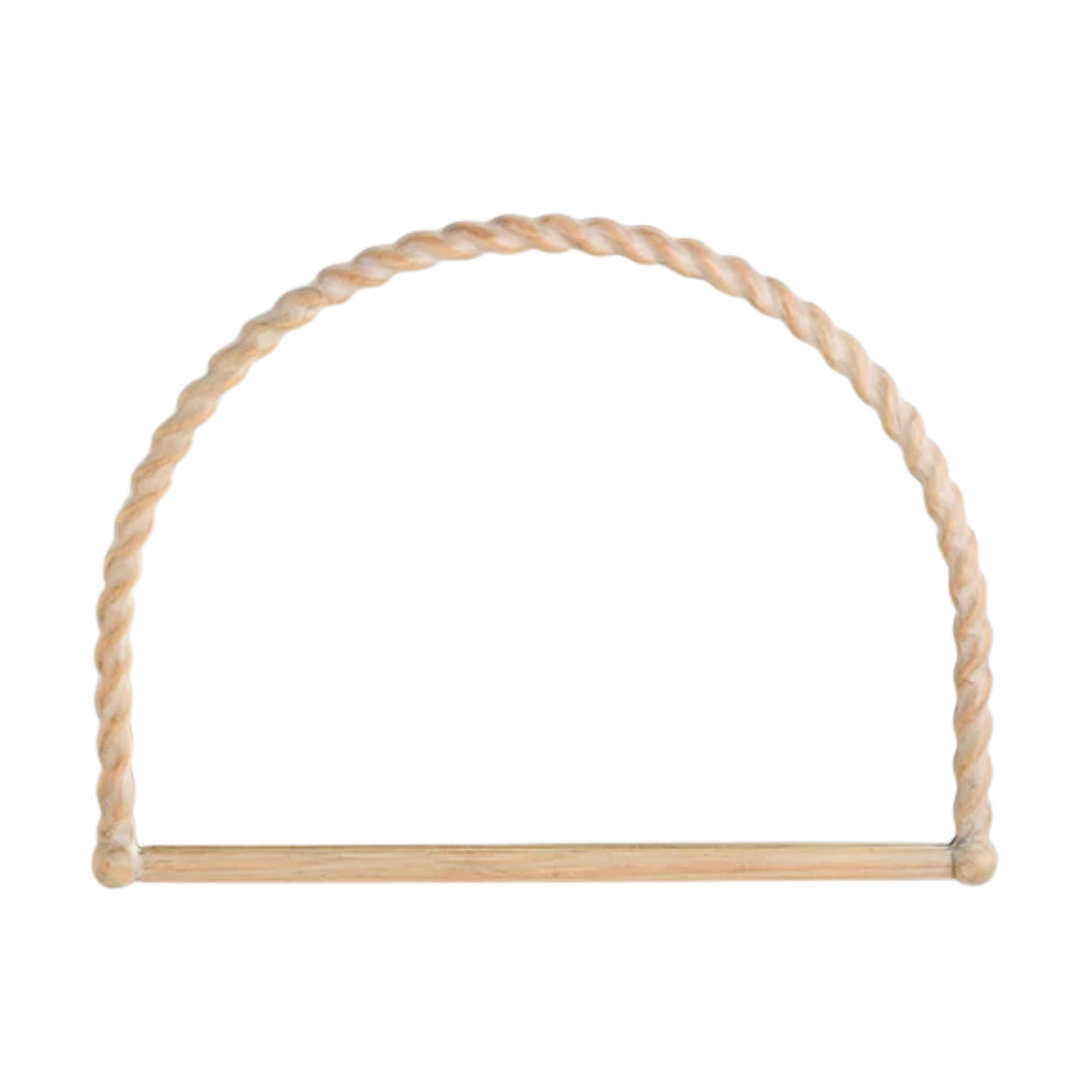 a wooden braided edge detail arched mantel mirror
