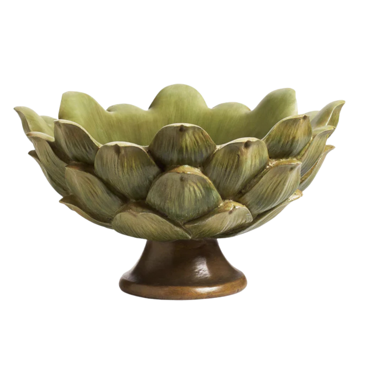 a serving bowl in the shape of an artichoke