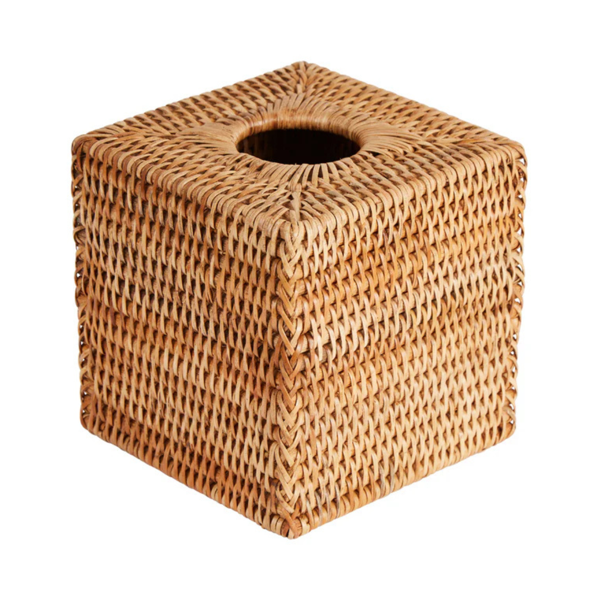 a rattan tissue box cover
