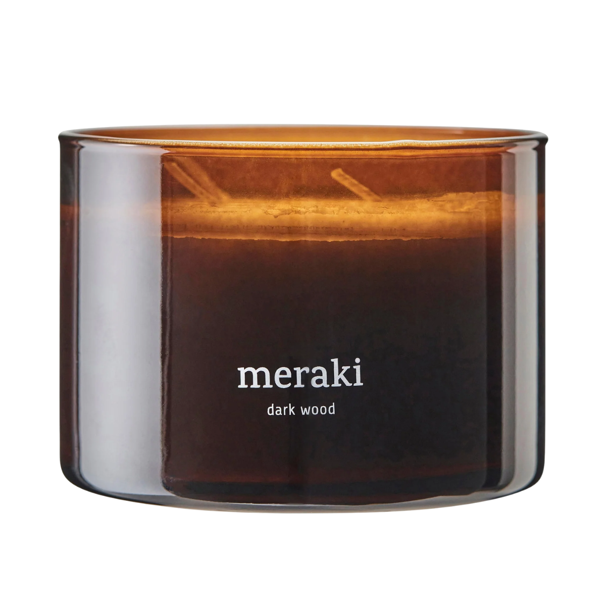 meraki dark wood candle