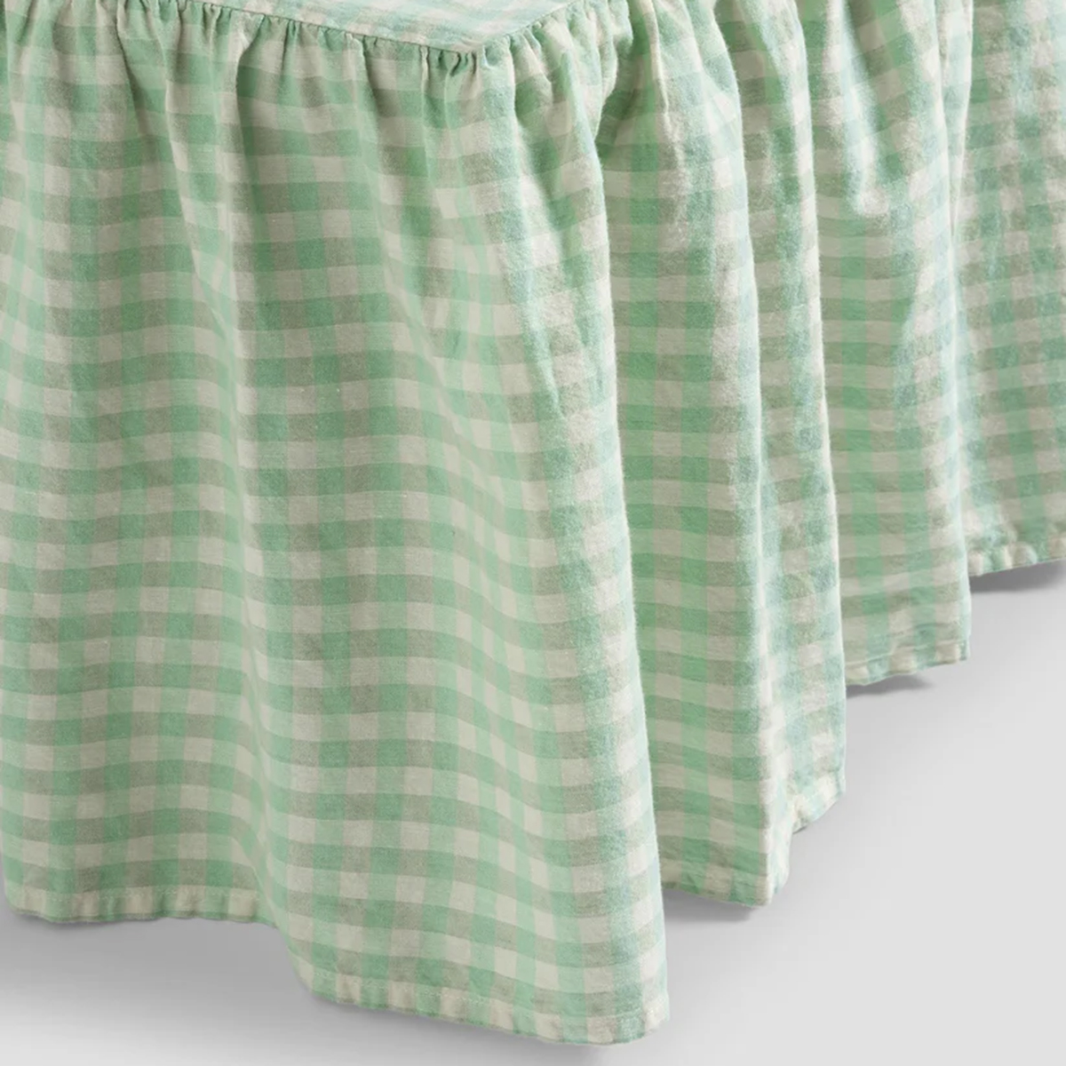 gingham bed valance