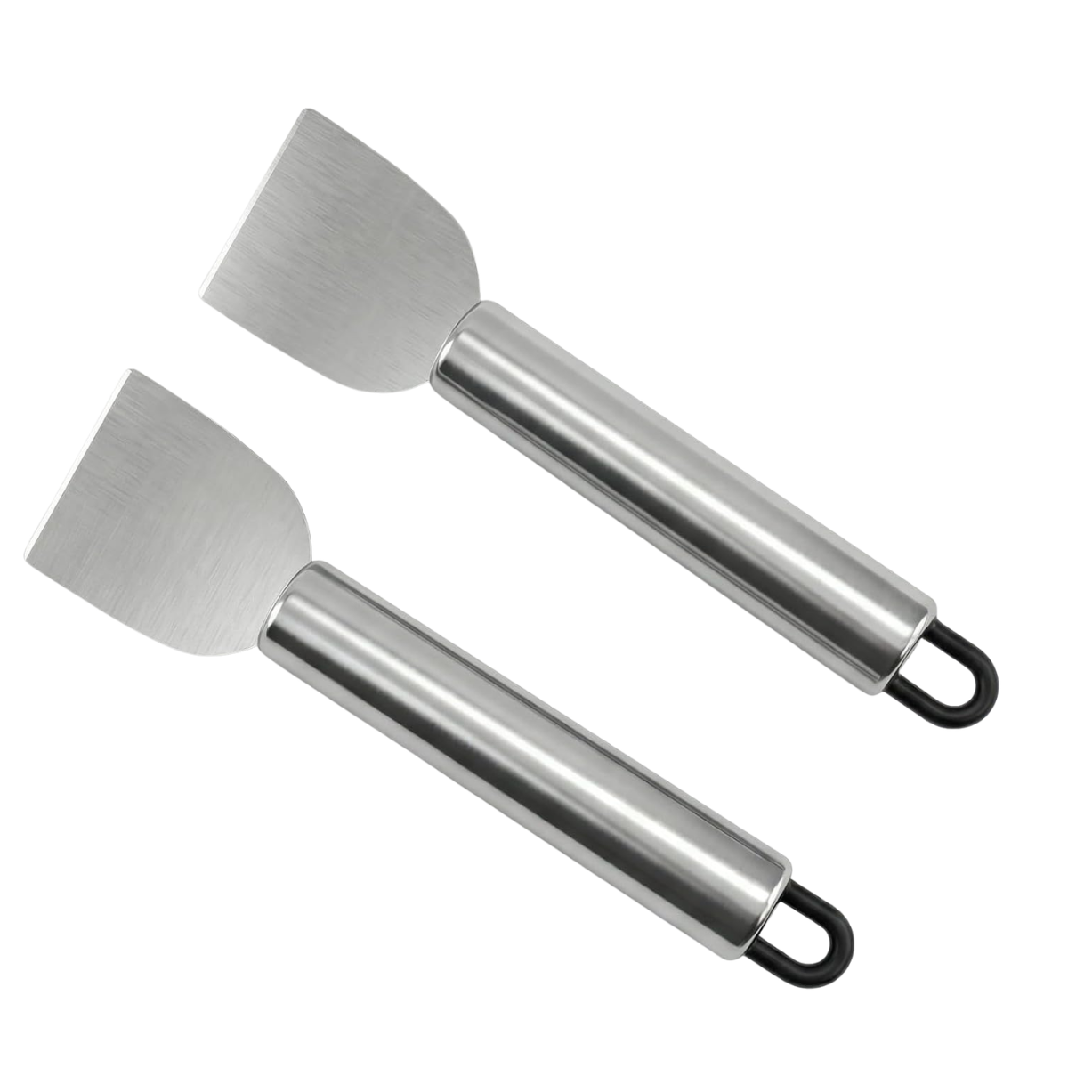 2 silver ice scrapers