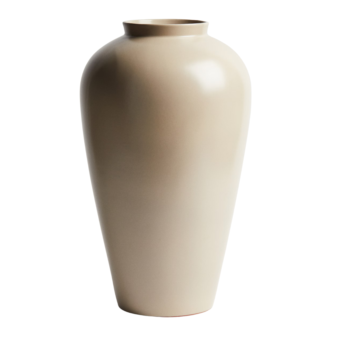 a large beige terracotta vase