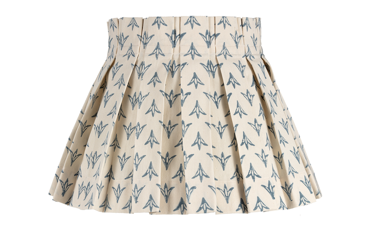 Alice Palmer Papaya box pleat lampshade