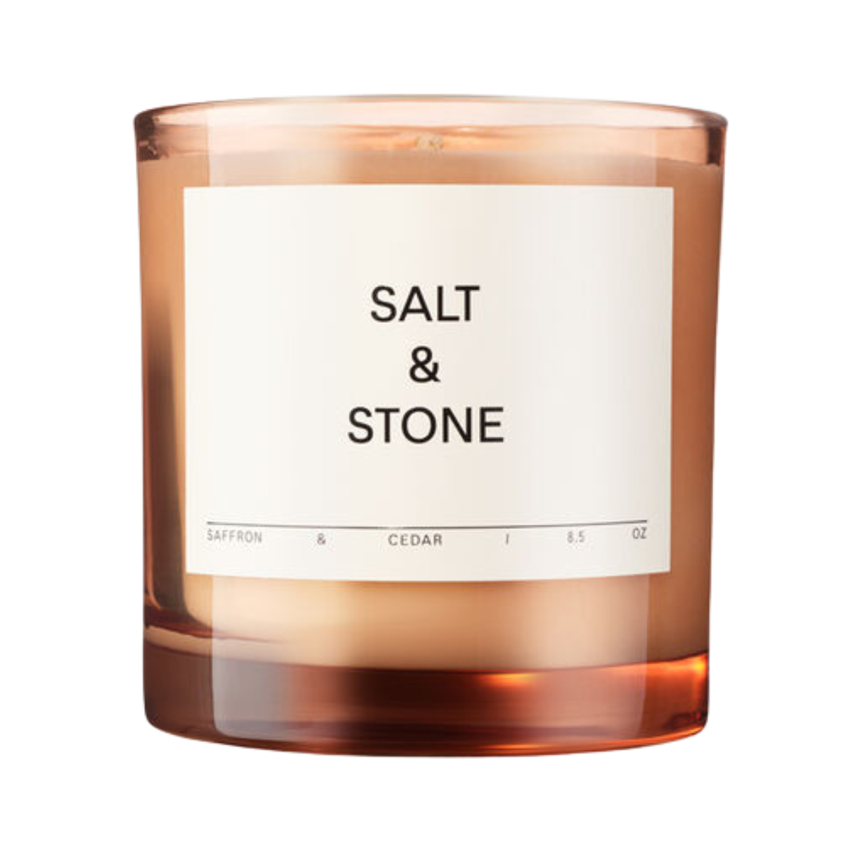 salt and stone candle