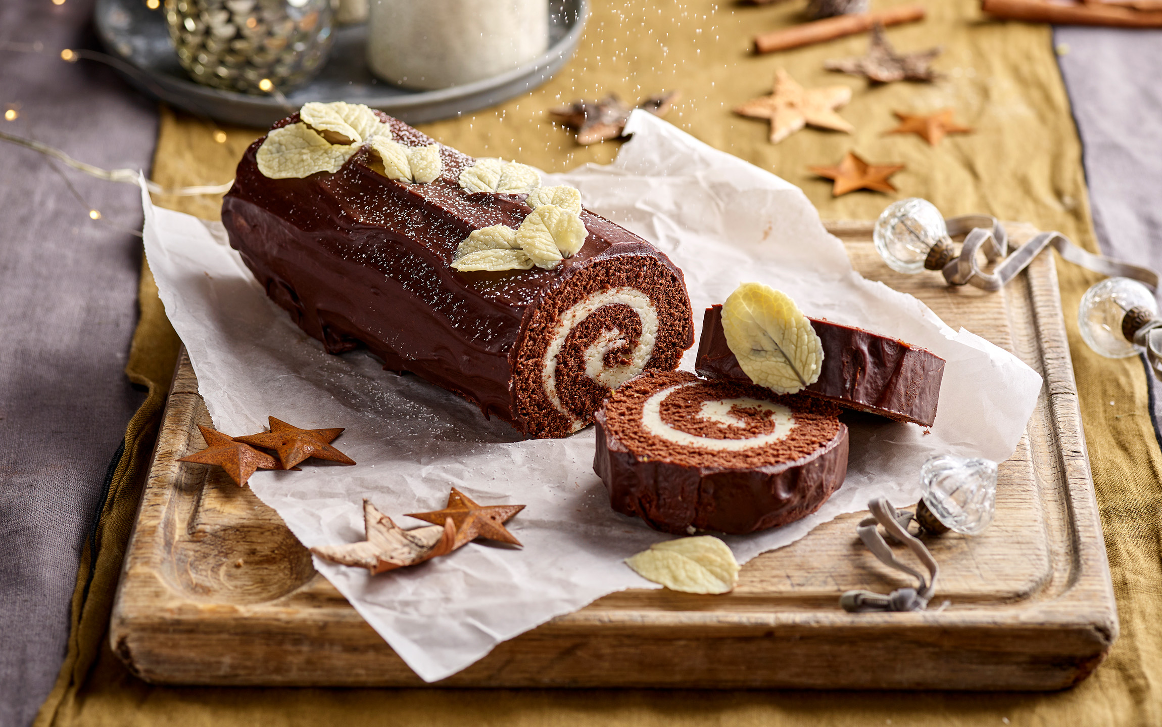 mint chocolate yule log recipe