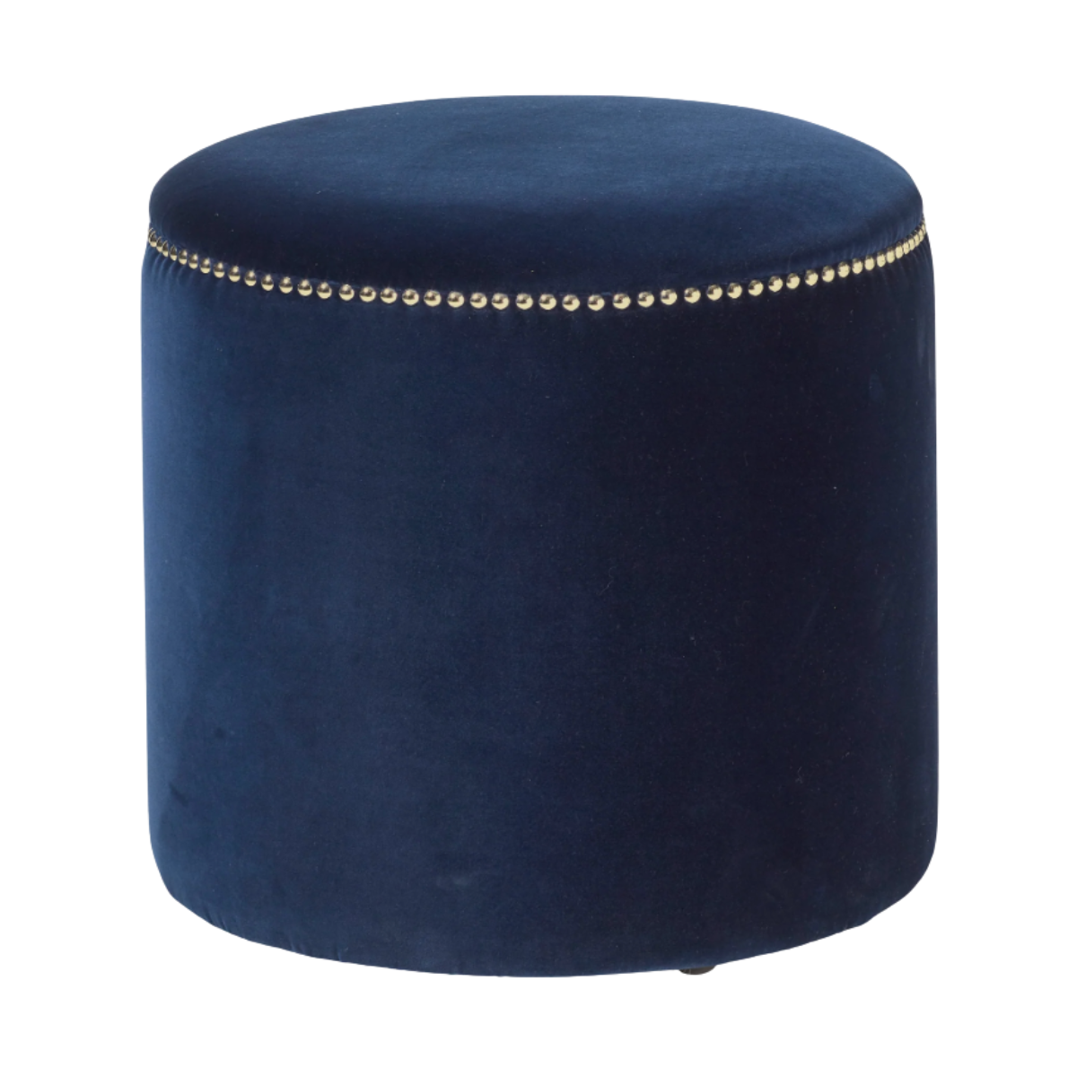 dark navy velvet footstool