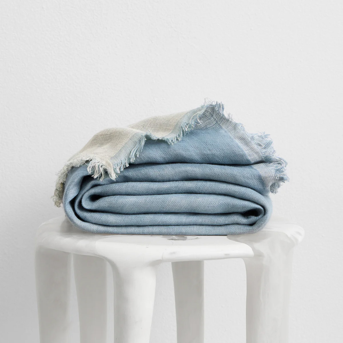 blue throw