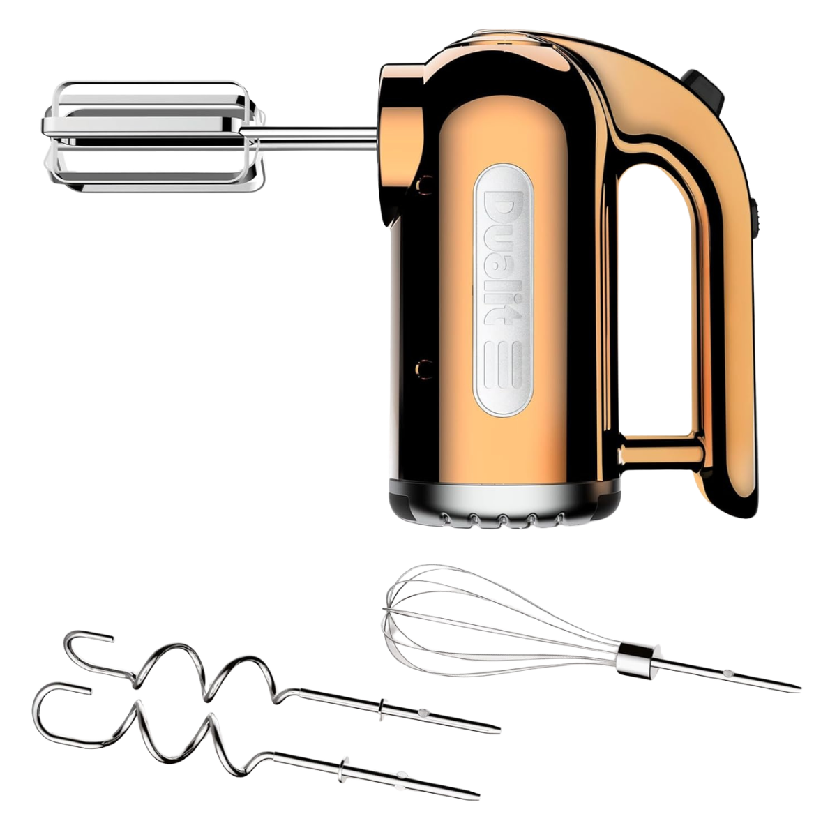 copper coloured electric hand mixer