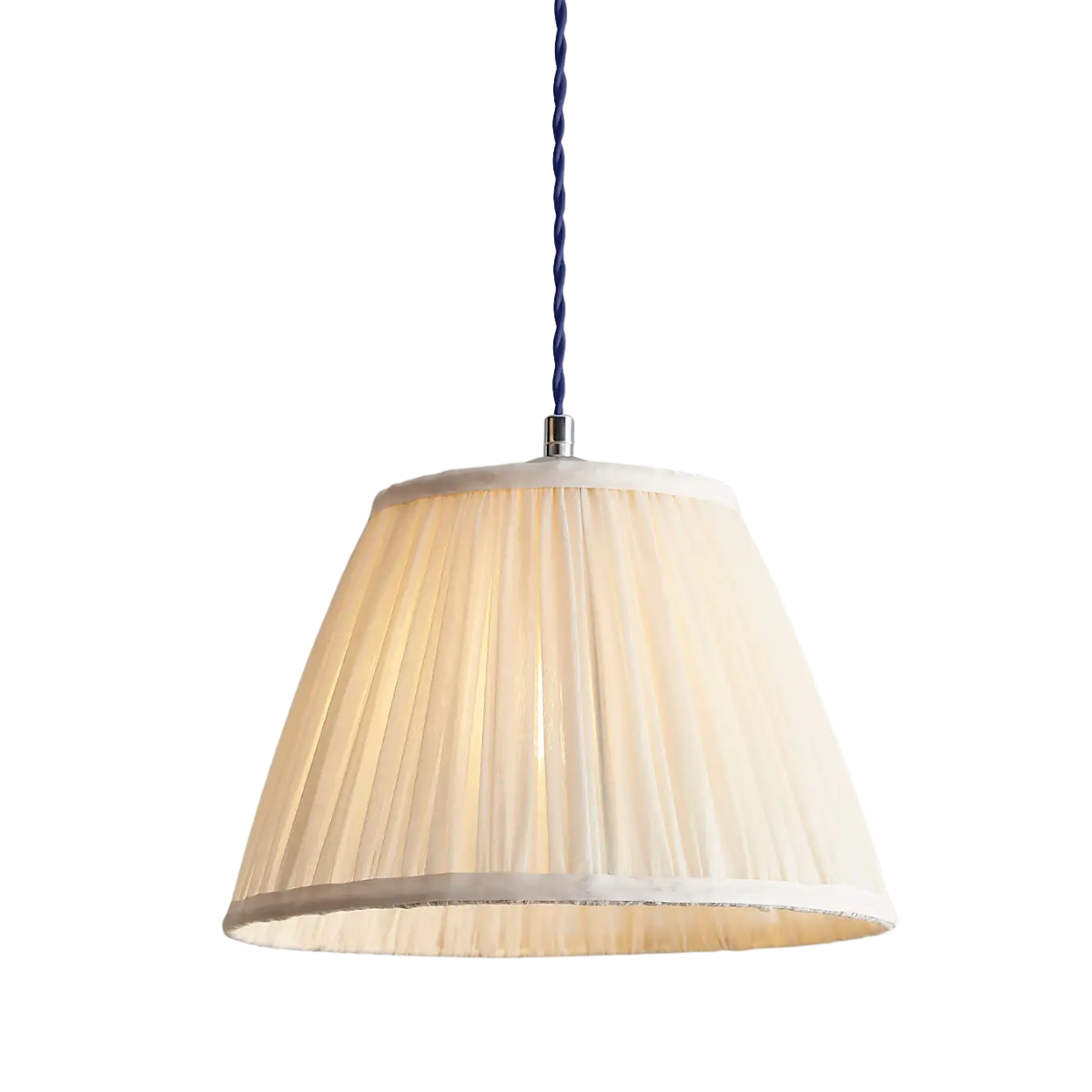 cream pleated lampshade