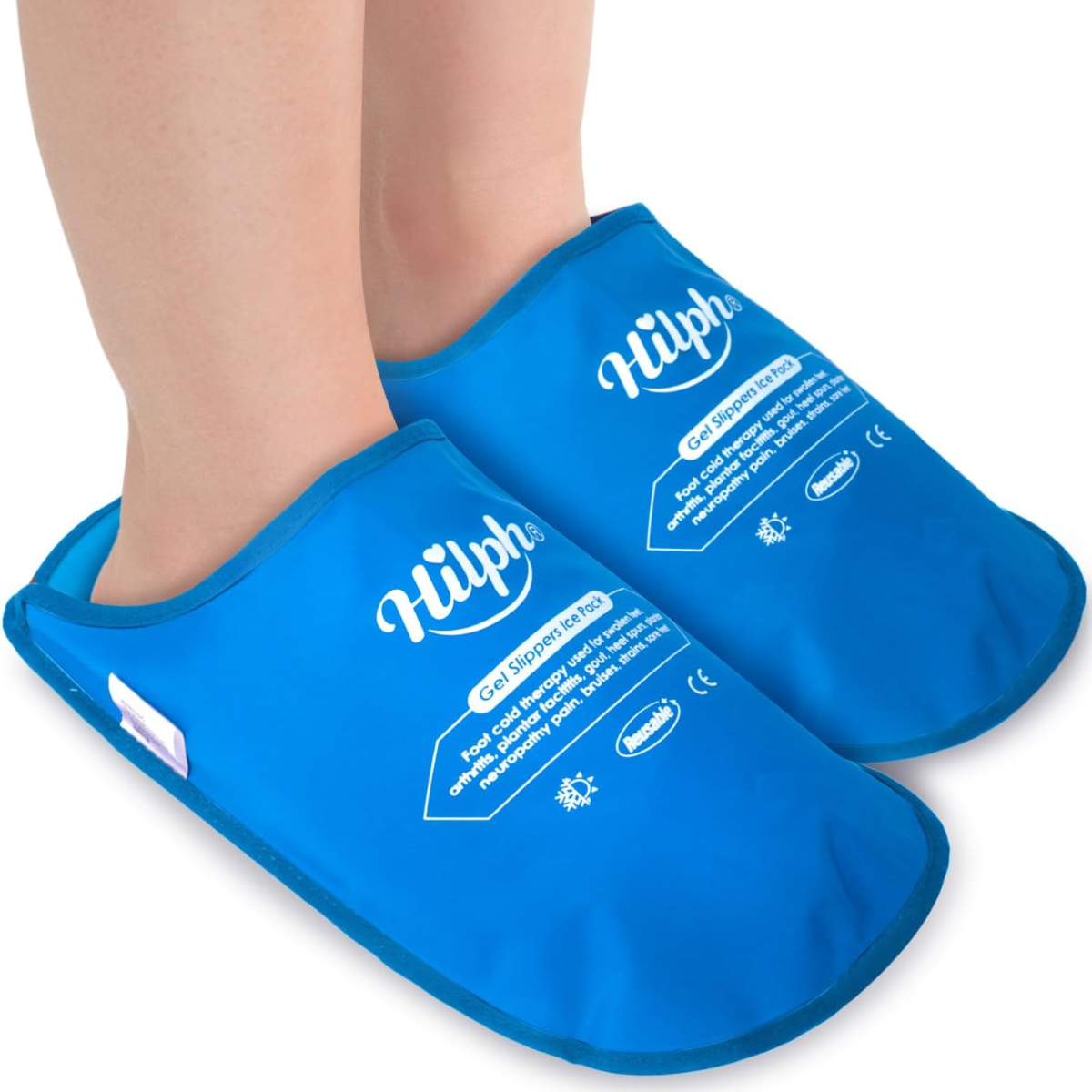blue ice pack slippers