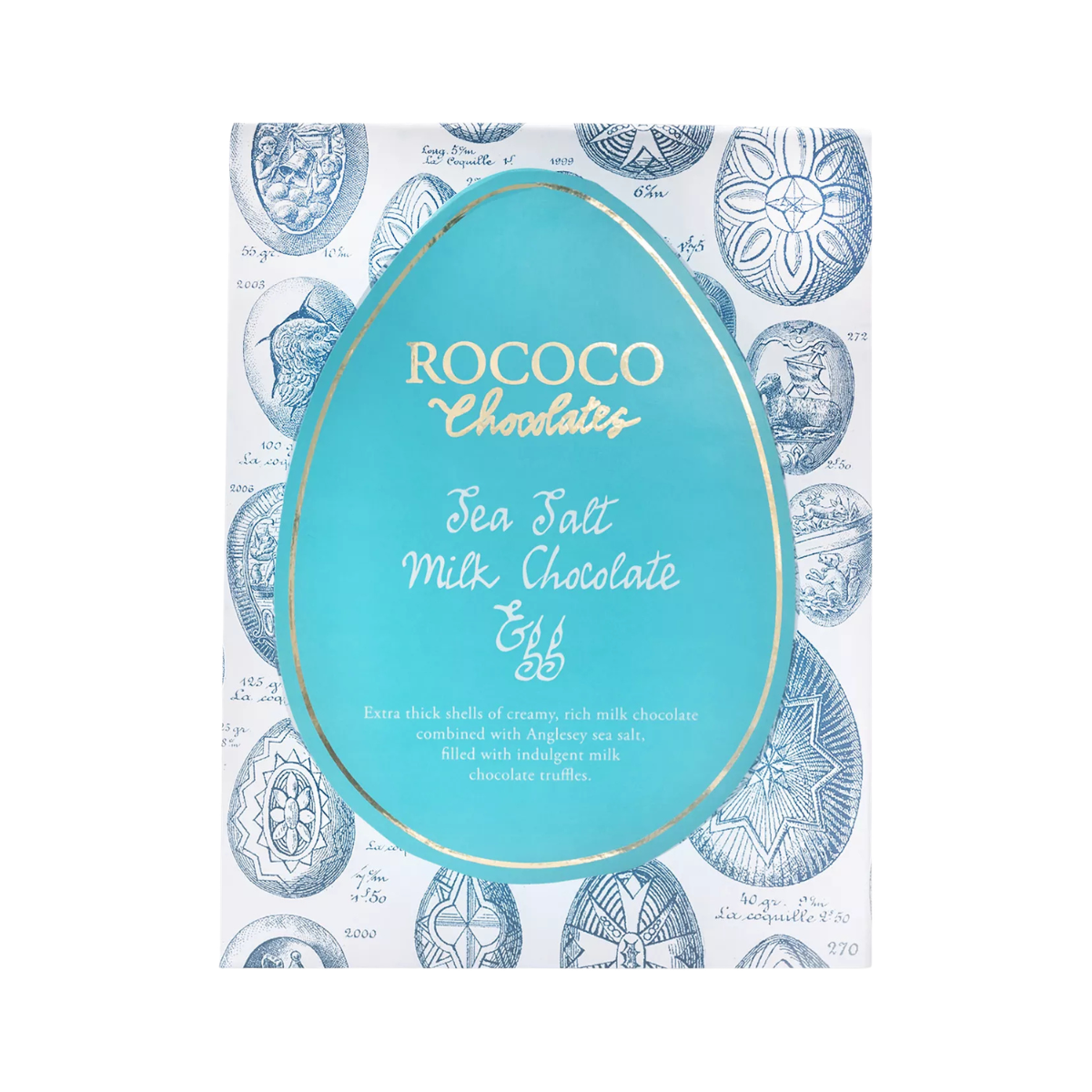 Rococo Milk Chocolate and Sea Salt Easter Egg with Milk Chocolate Truffles