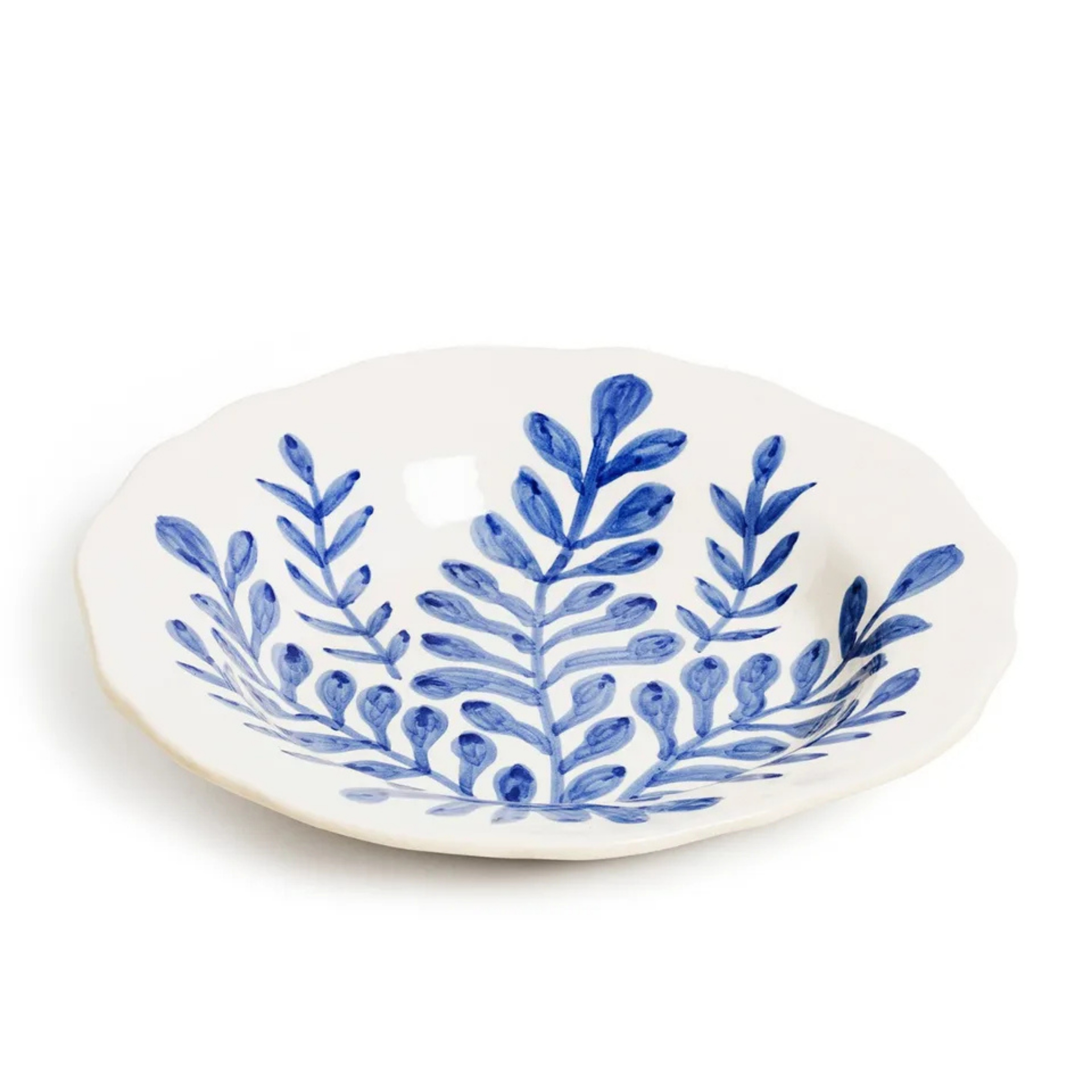 Leaf Large Bowl Blue pictured from daylesford on a white background